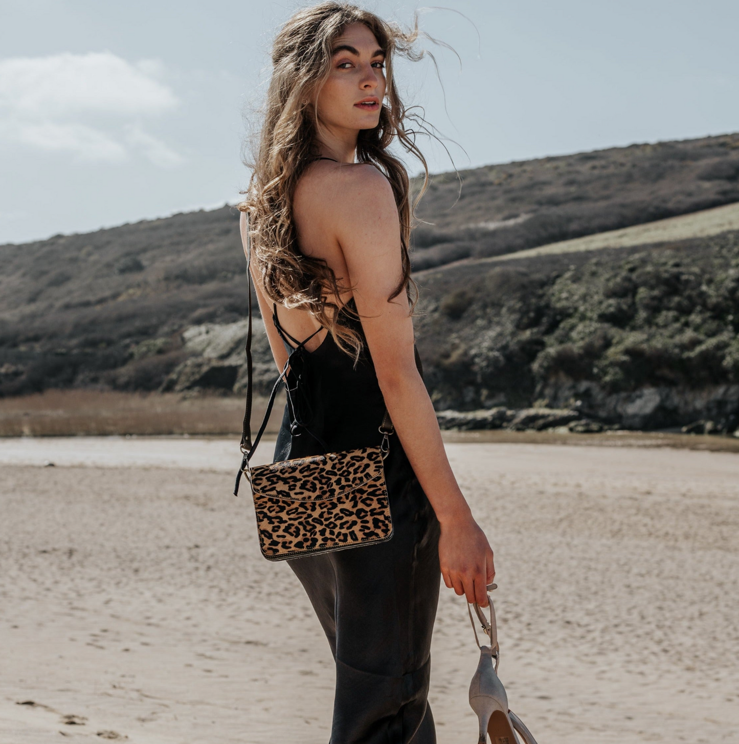 OUTLET Nephele Eadie Full Print Bag Unique Handmade Recycled Sustainable Leather