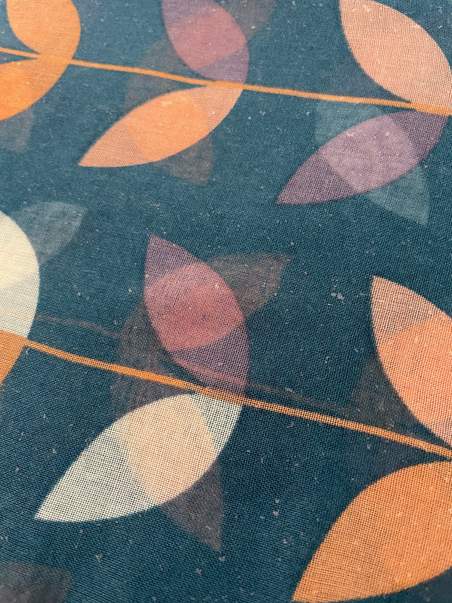 OUTLET Autumn Teal Vines and Leaves Scarf