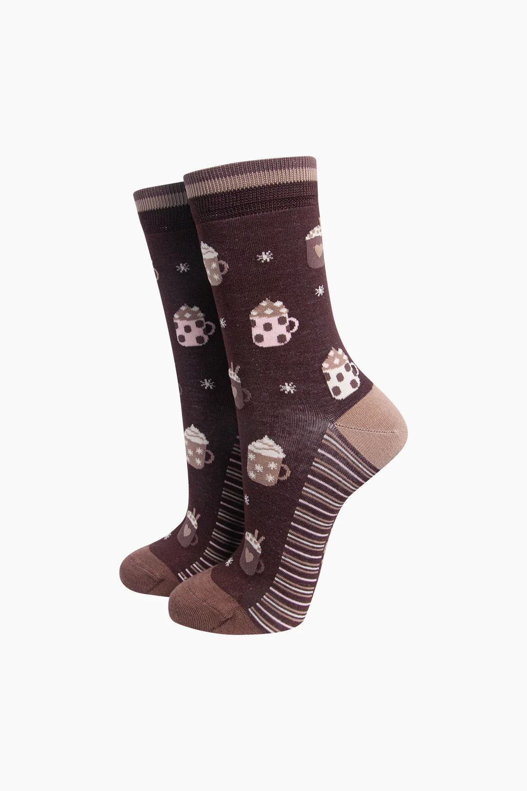 Hot Chocolate Women's Bamboo Socks in Brown UK 3-7