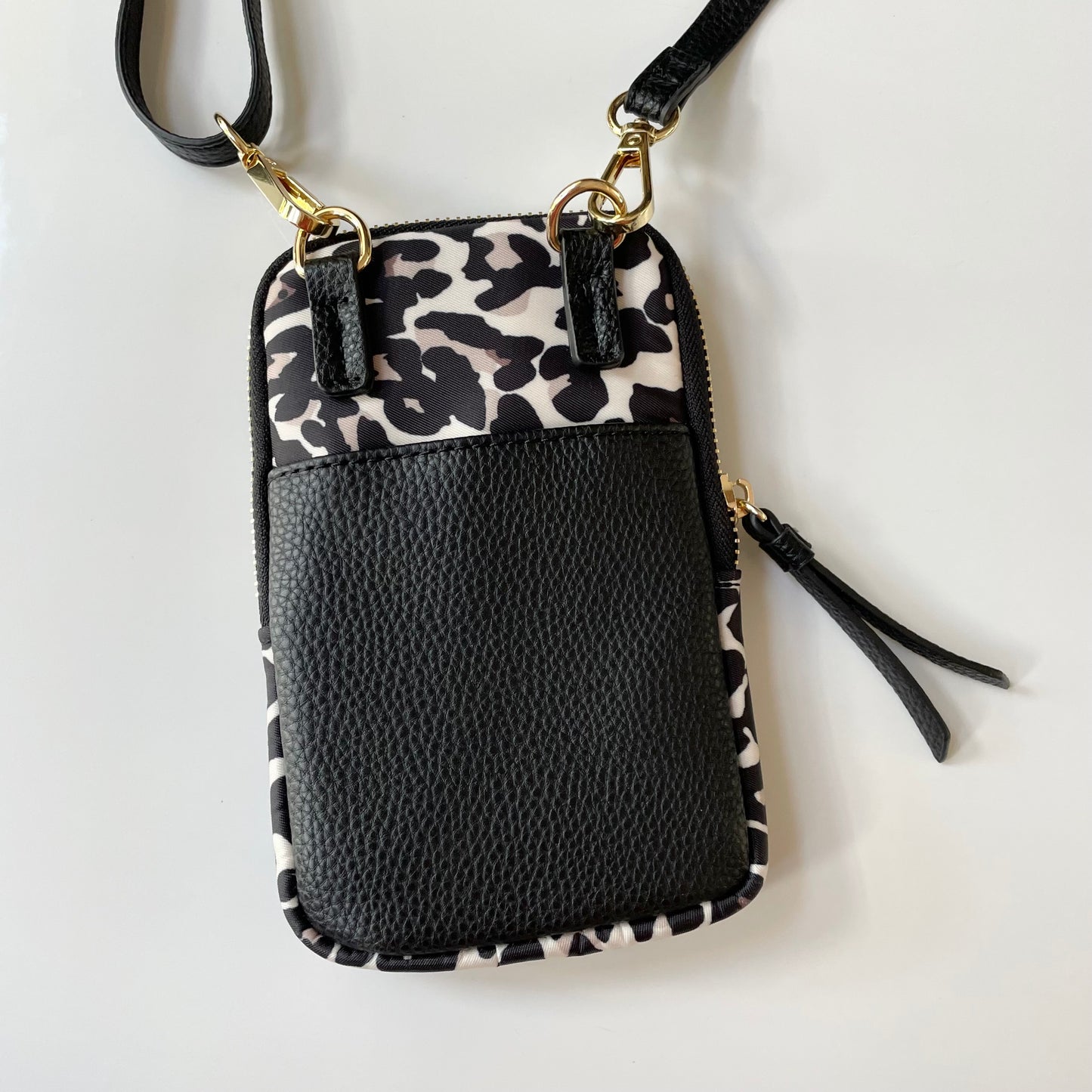 Leopard Print Phone Bag Nylon/PU