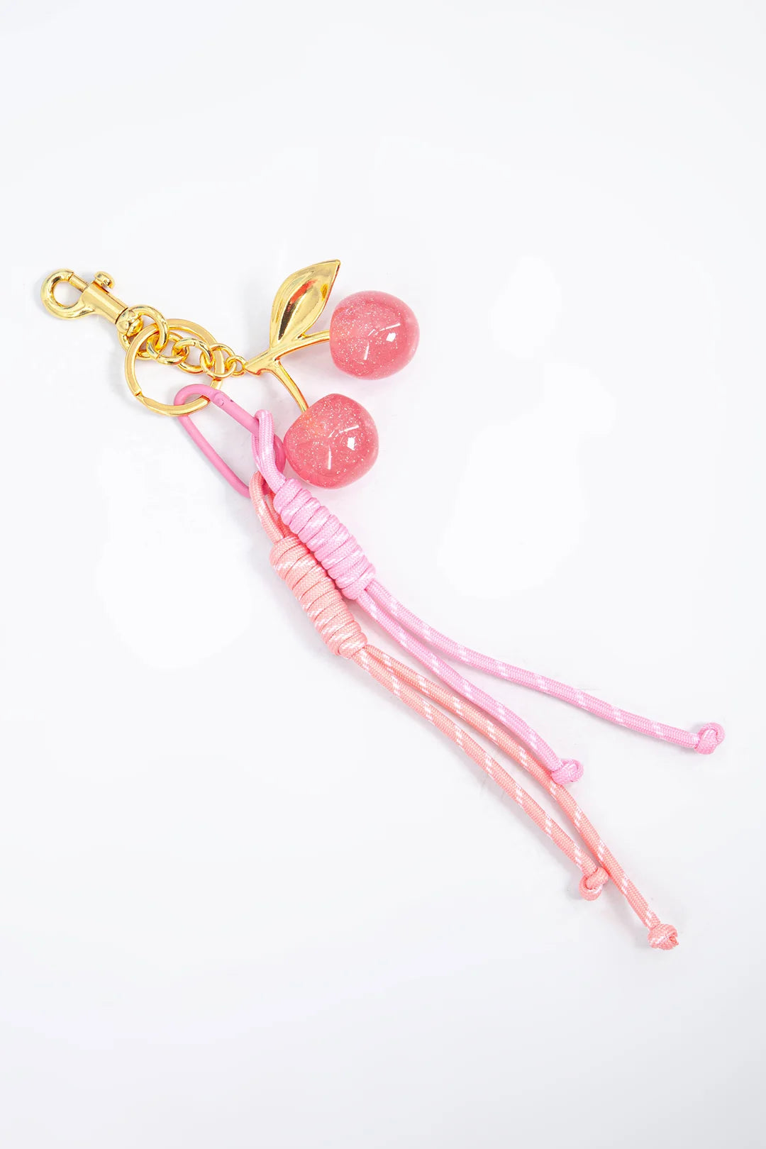 Cherries Clip On Bag Charm in Pink
