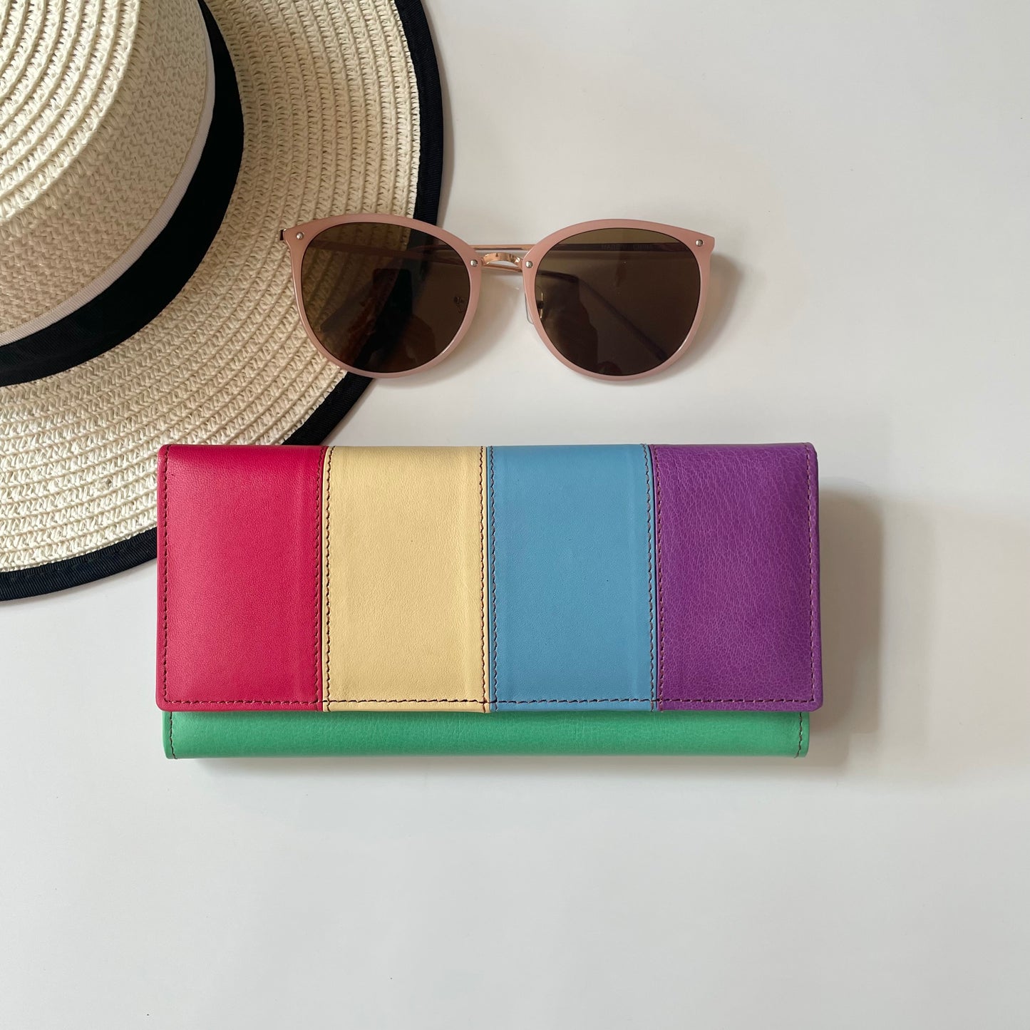 Nephele Lisa Purses Unique Handmade Recycled Sustainable Upcycled Leather Rainbow
