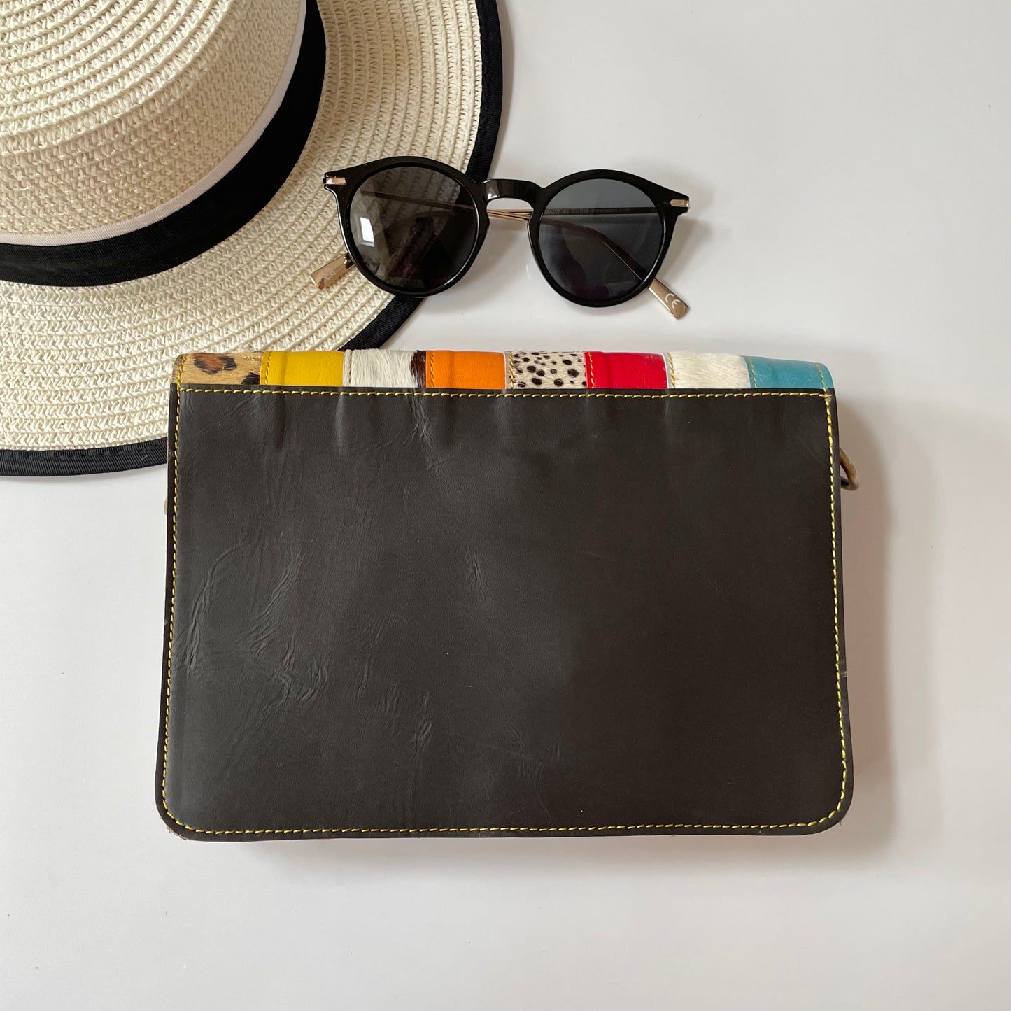OUTLET Nephele Lulu Bag Unique Handmade Recycled Sustainable Leather Rainbow