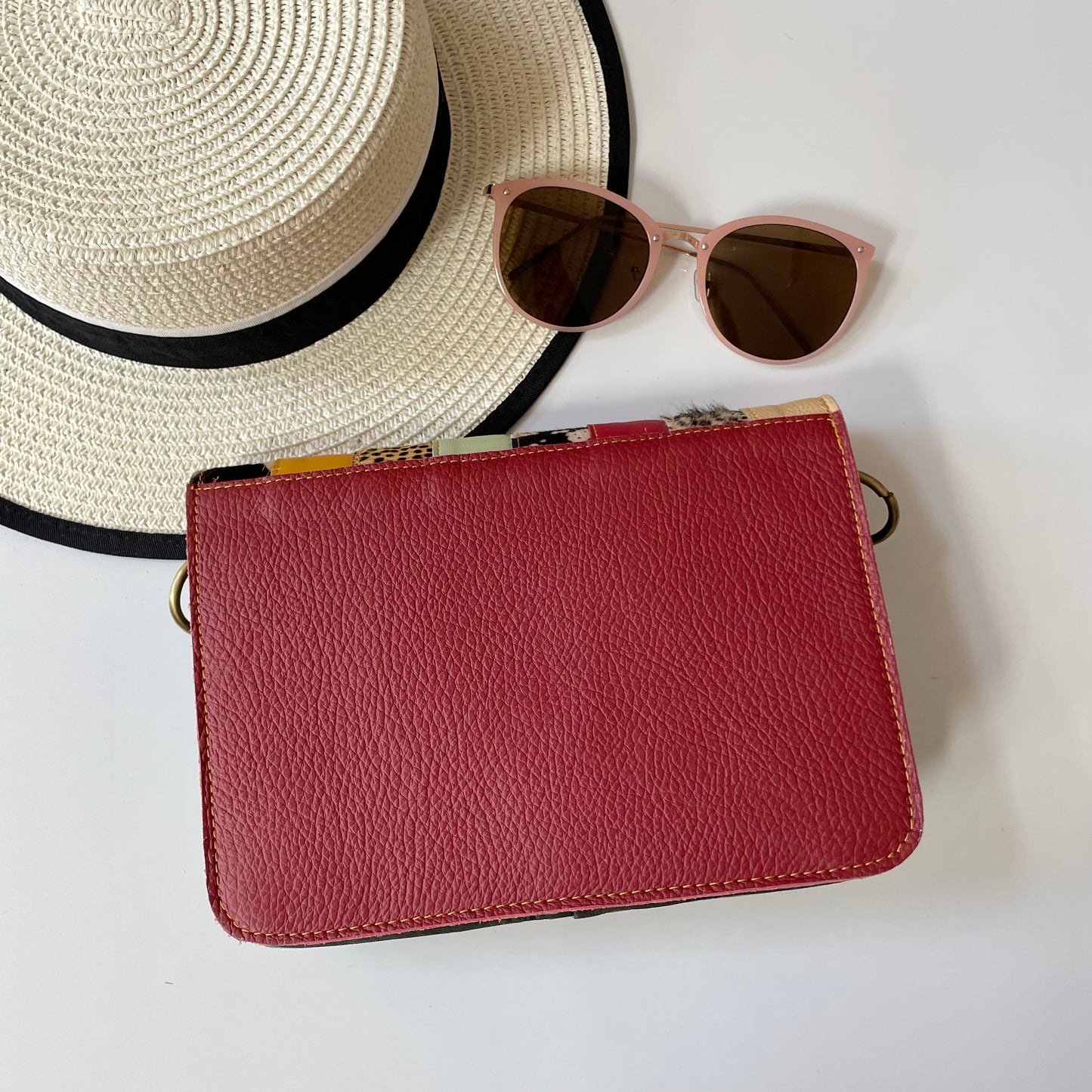 Nephele Lulu Bags Unique Handmade Recycled Sustainable Upcycled Leather Rainbow