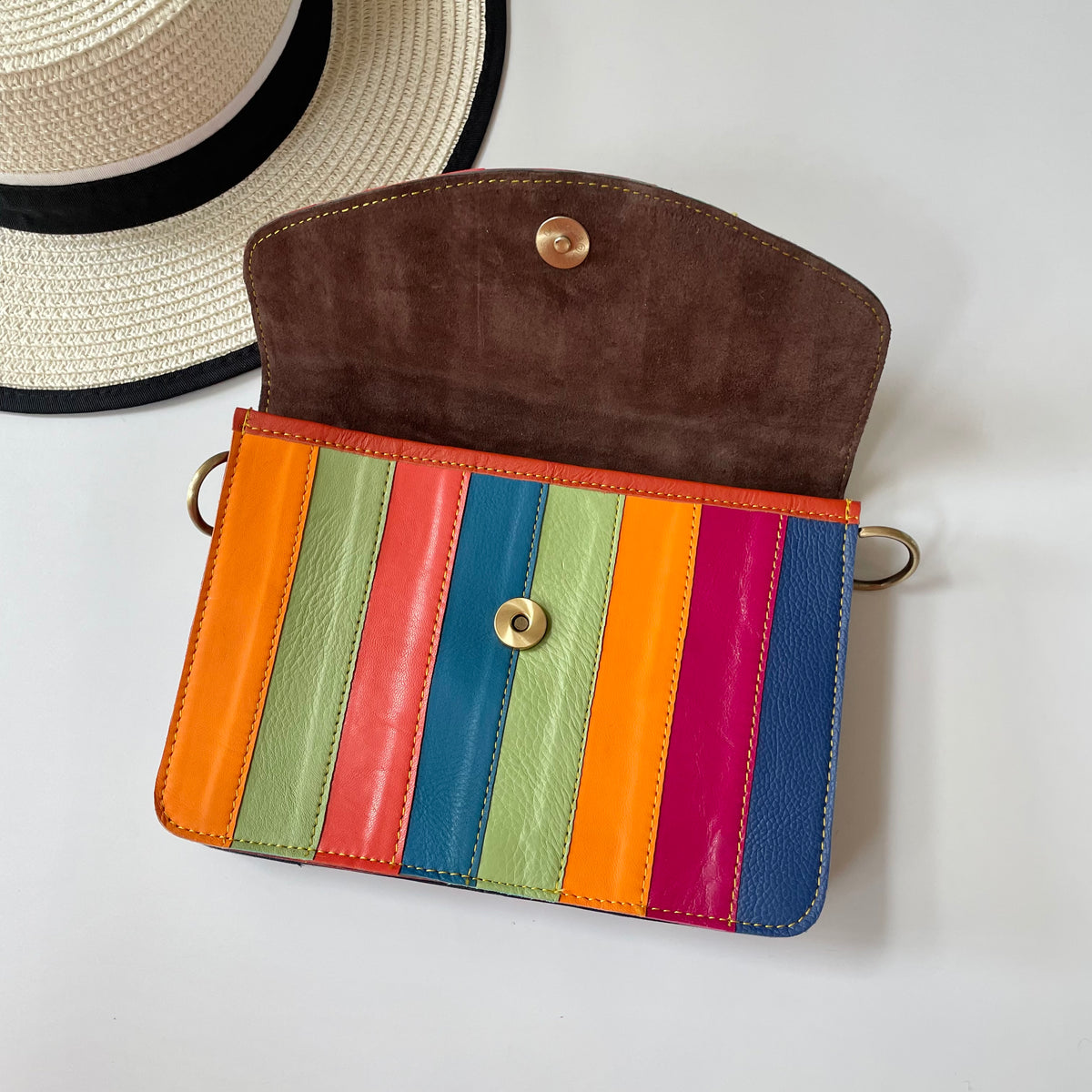 OUTLET Nephele Lucy Bag Unique Handmade Recycled Sustainable Leather Rainbow