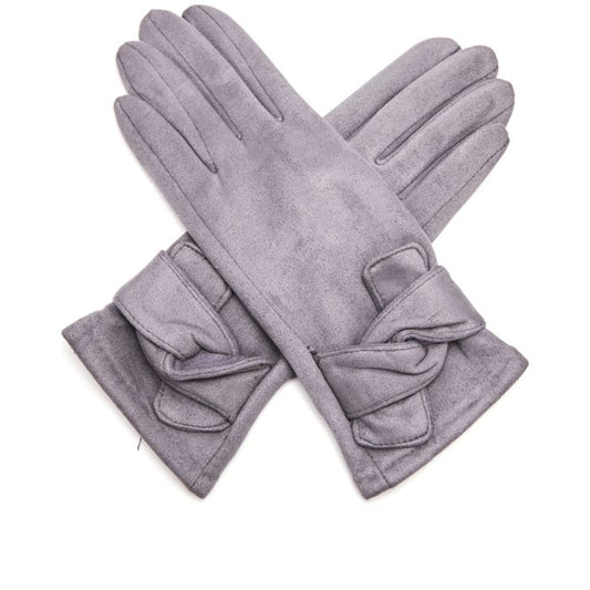 Grey Bow Gloves