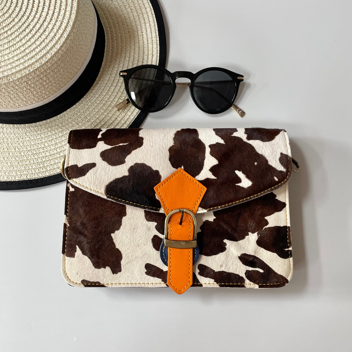 OUTLET Nephele Nancy Full Print Bag Unique Handmade Recycled Sustainable Leather