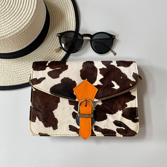 OUTLET Nephele Nancy Full Print Bag Unique Handmade Recycled Sustainable Leather