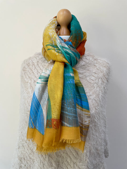 Autumn Brushed Feathers Scarf
