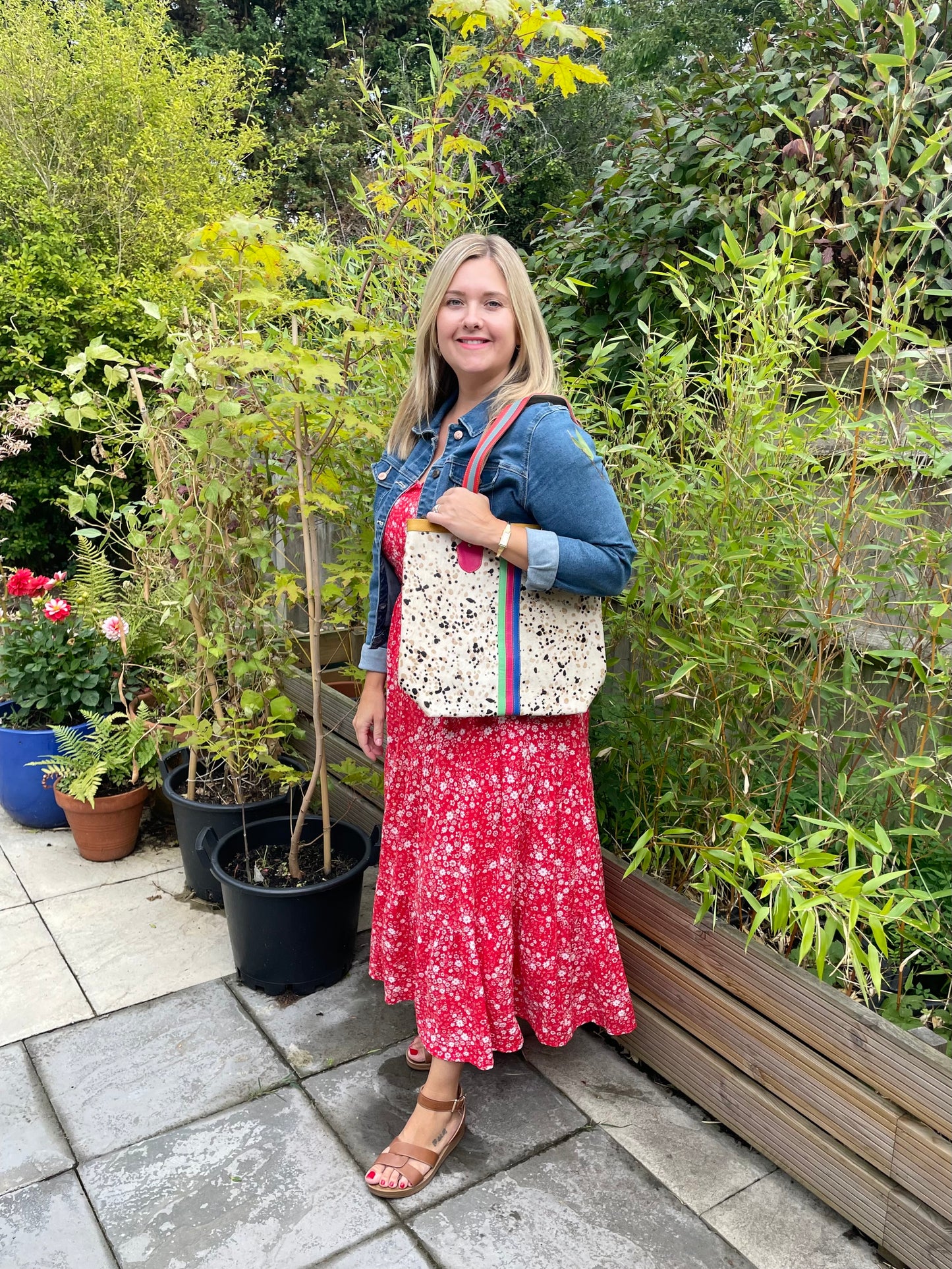 Nephele April Tote Bag Unique Handmade Recycled Sustainable Leather