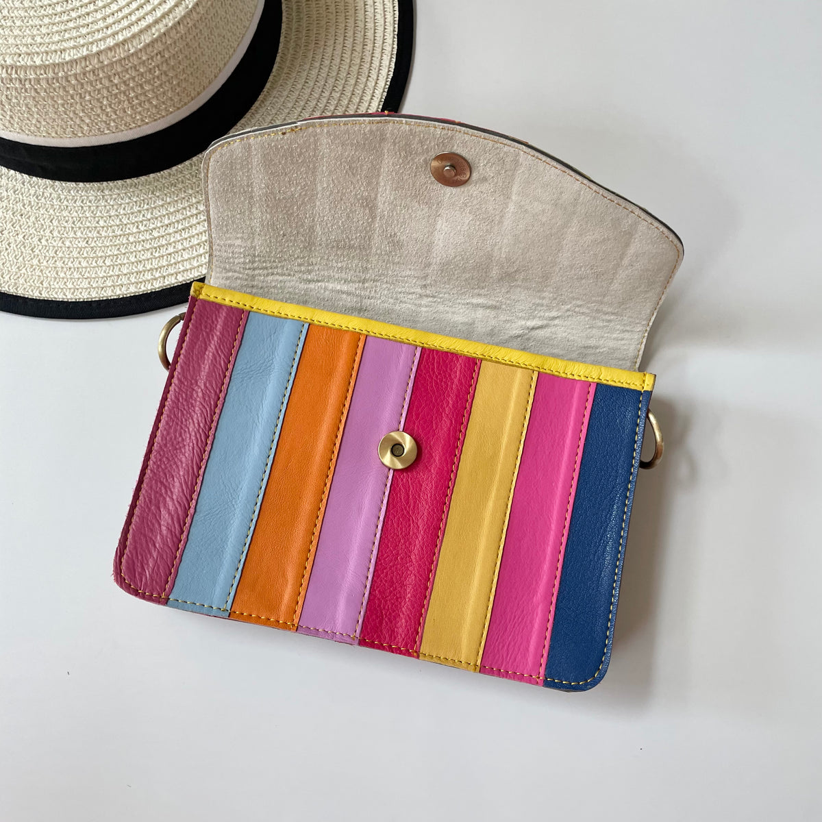 OUTLET Nephele Lucy Bag Unique Handmade Recycled Sustainable Leather Rainbow