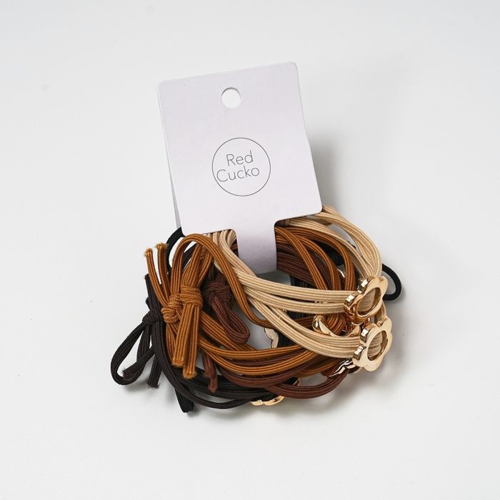 Flower Elastic Hair Ties Pack Of 10