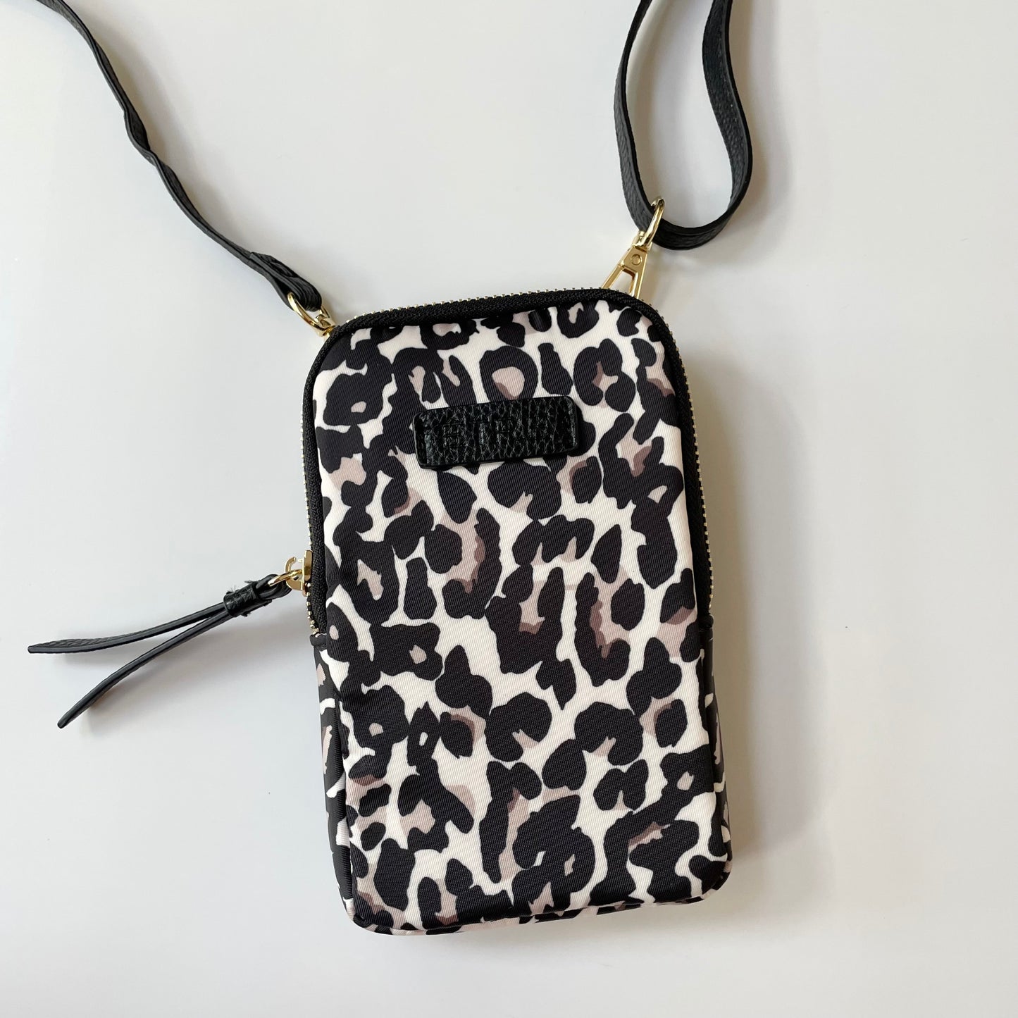 Leopard Print Phone Bag Nylon/PU