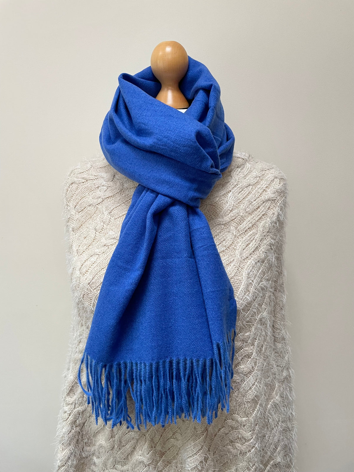Plain Blue Super Soft Scarf
