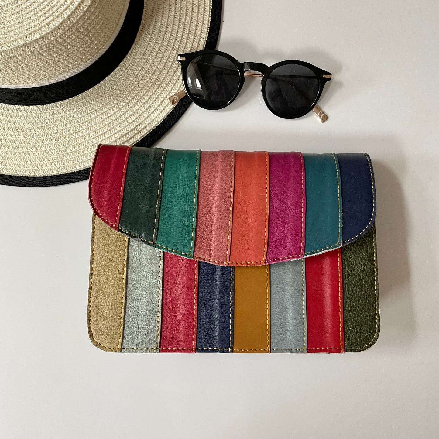 Nephele Lucy Bags Unique Handmade Recycled Sustainable Upcycled Leather Rainbow