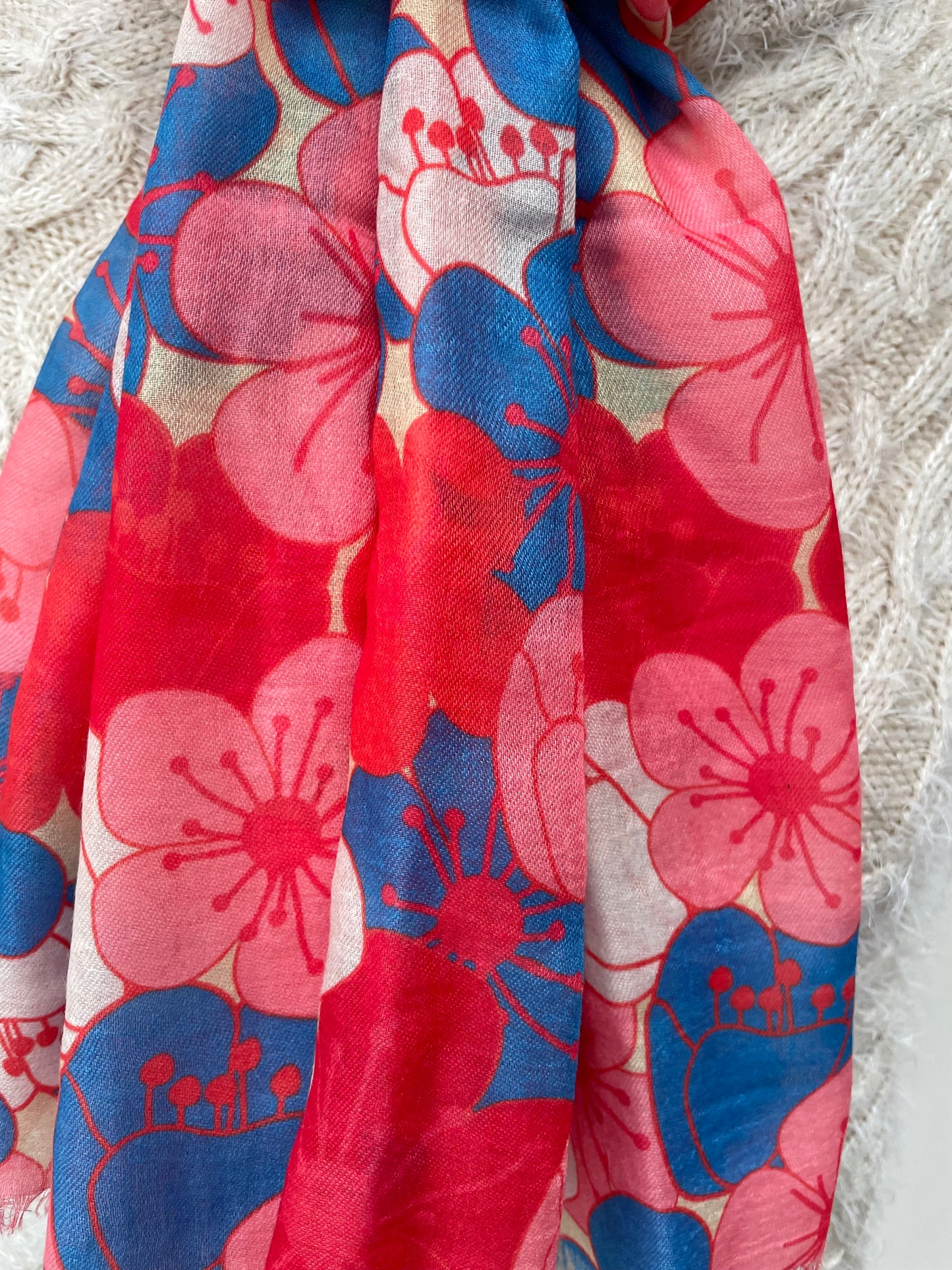 Spring Cherry Blossom Scarf
