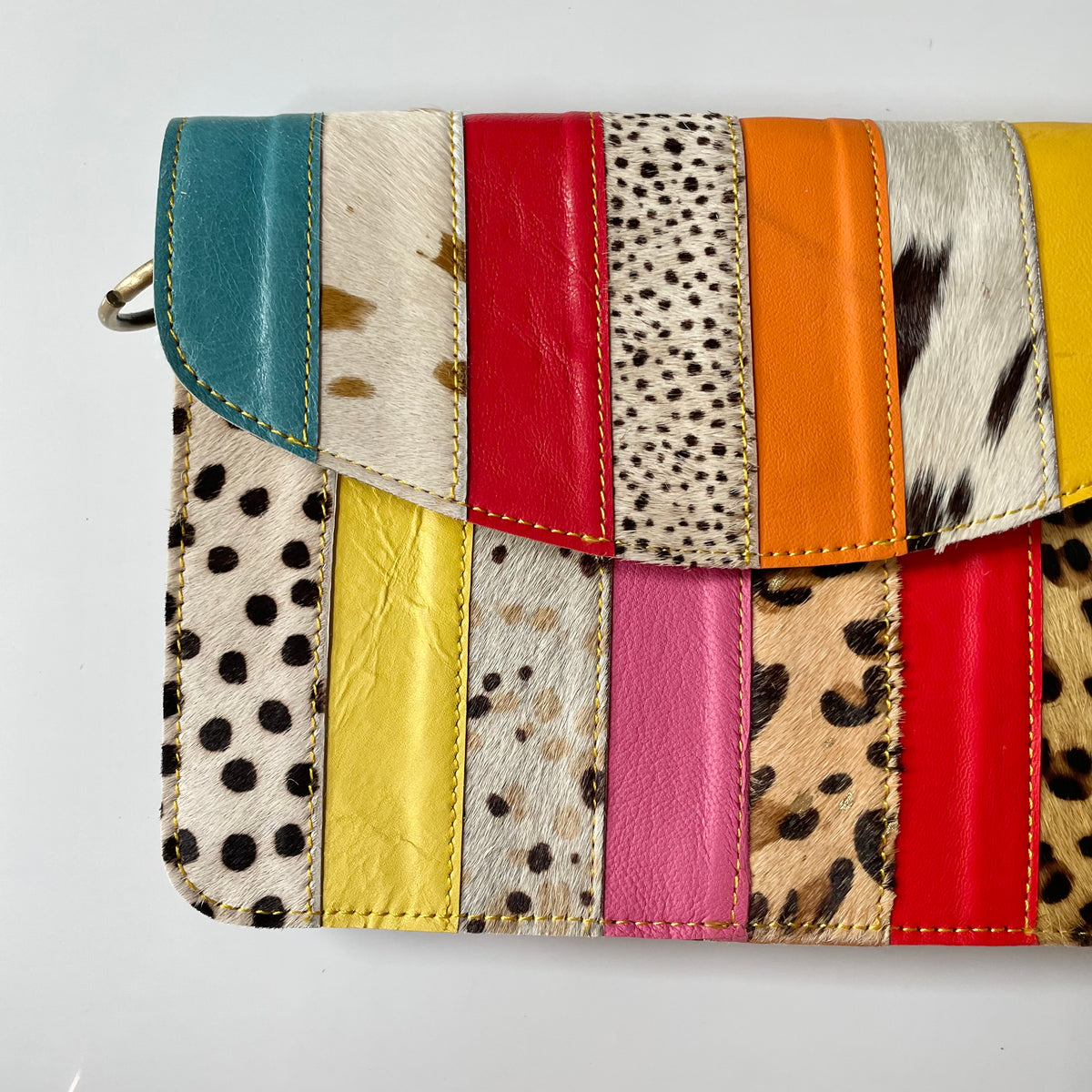 OUTLET Nephele Lulu Bag Unique Handmade Recycled Sustainable Leather Rainbow