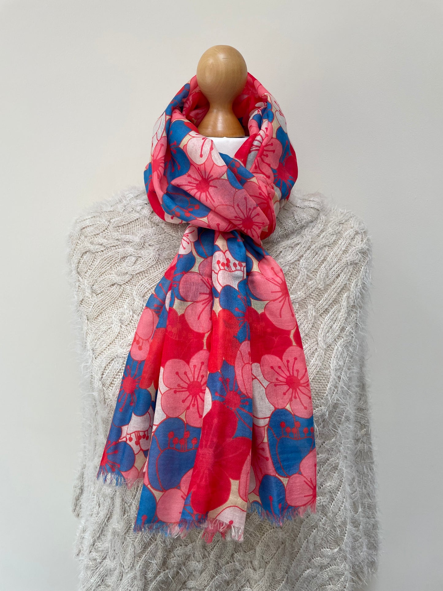 Spring Cherry Blossom Scarf