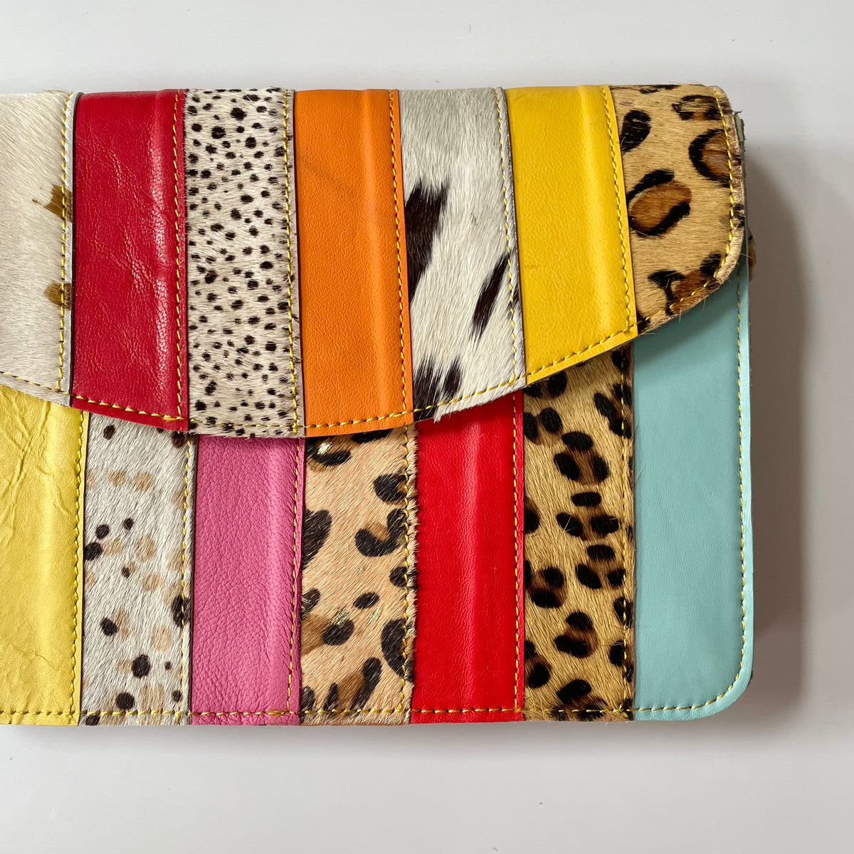 OUTLET Nephele Lulu Bag Unique Handmade Recycled Sustainable Leather Rainbow