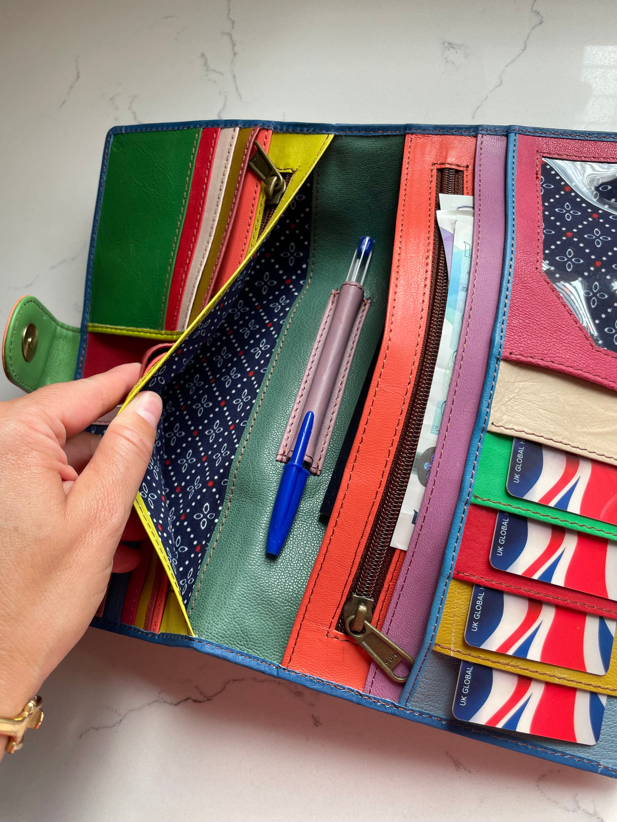 Nephele Eve Organiser Unique Handmade Upcycled Sustainable Leather