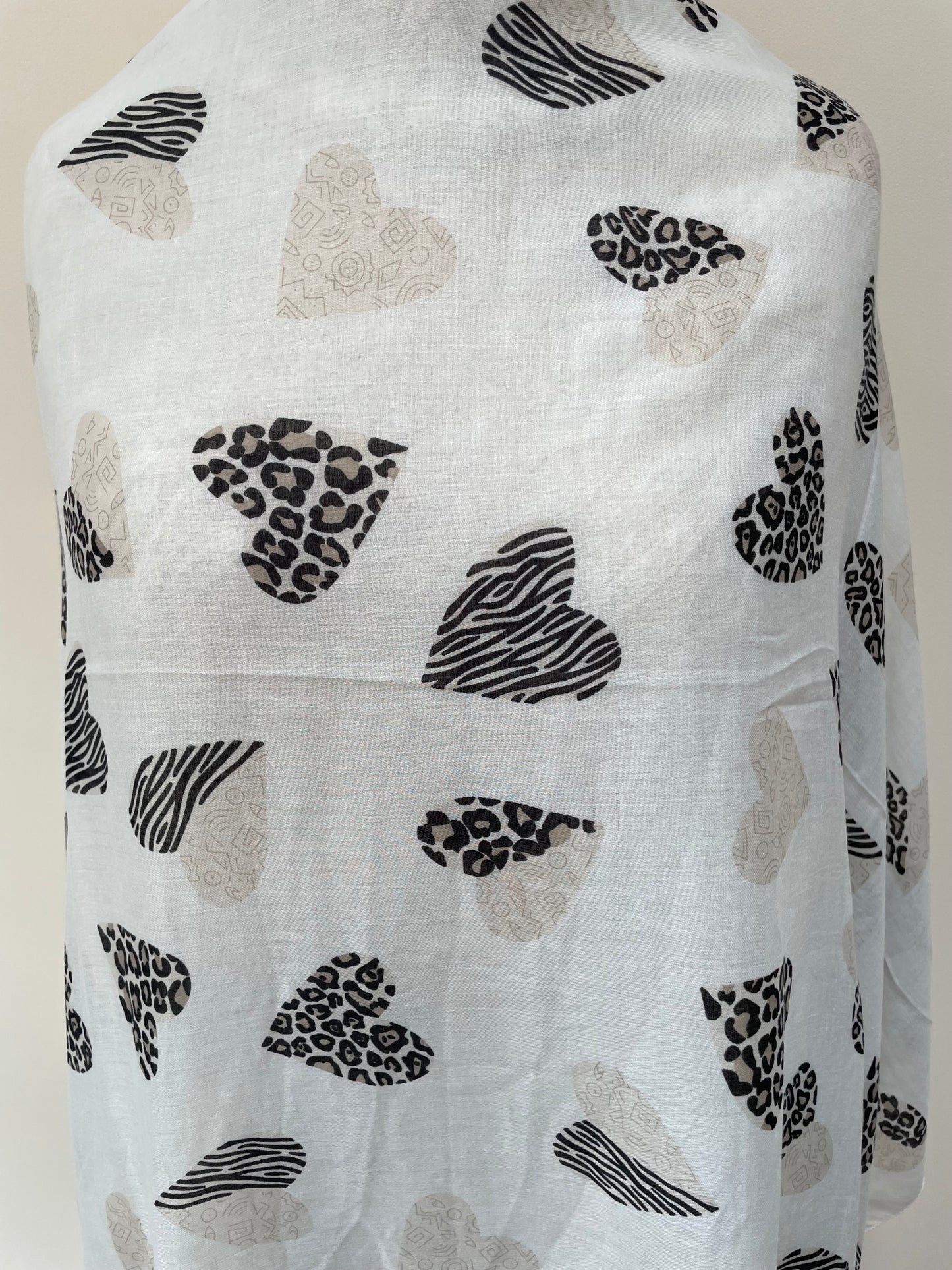 Animal Print Love Heart Scarf