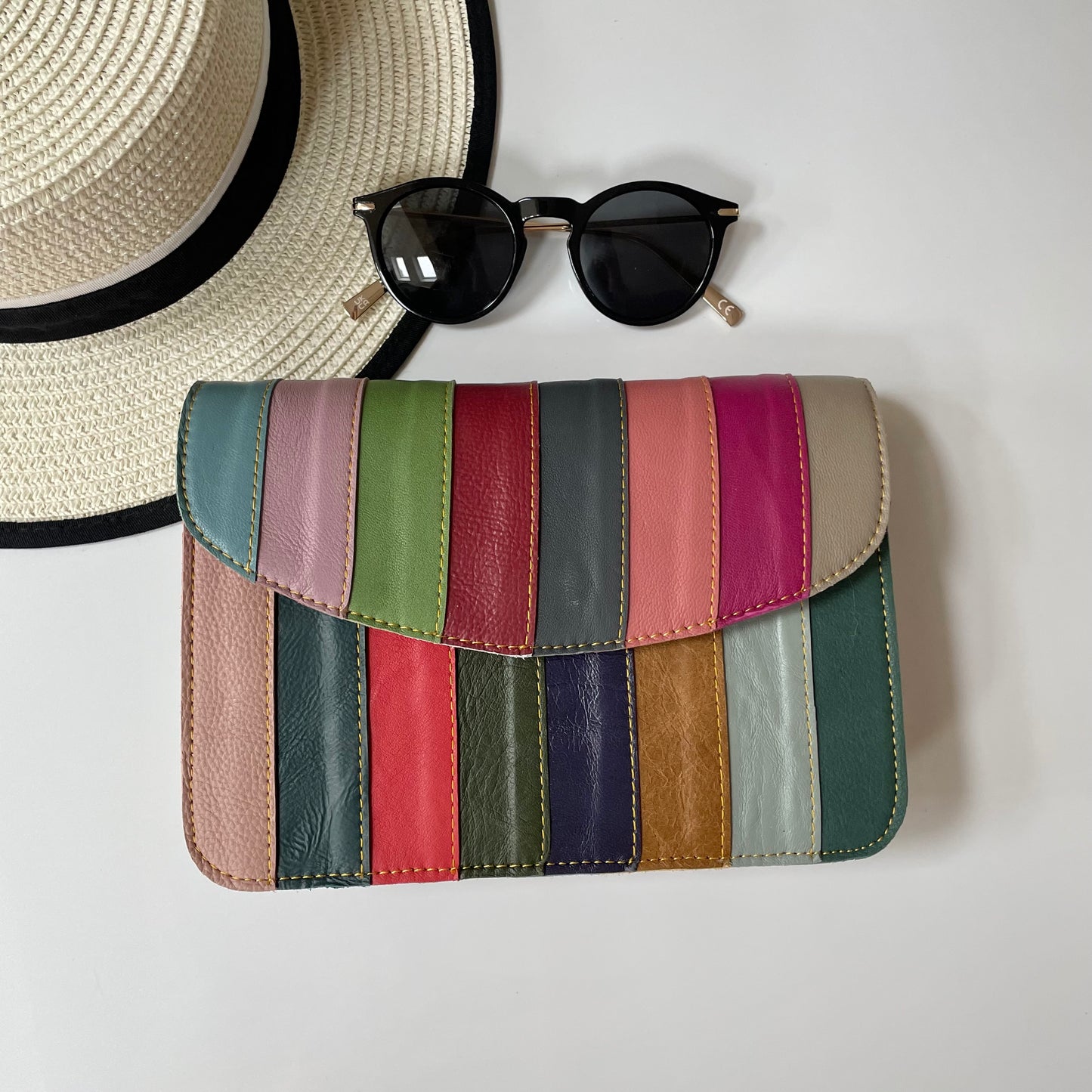 Nephele Lucy Bags Unique Handmade Recycled Sustainable Upcycled Leather Rainbow