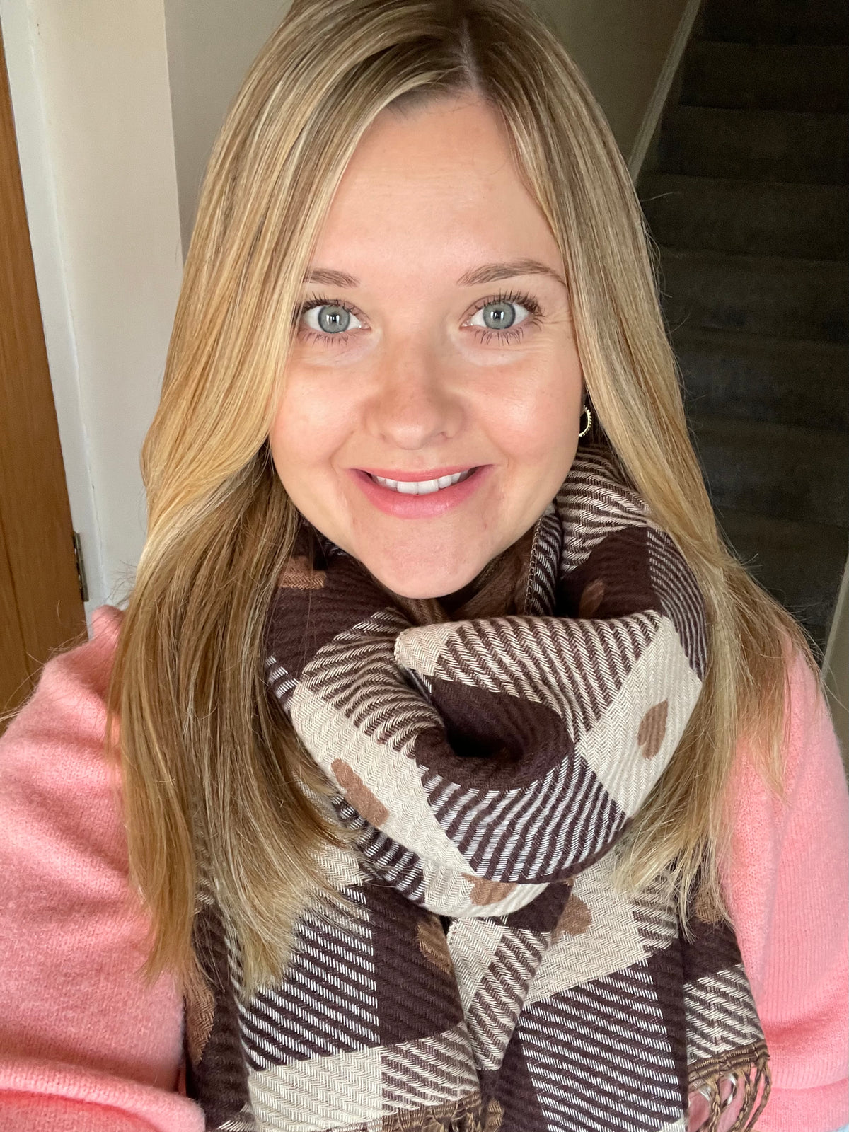Spring and Autumn Brown Heart Scarf