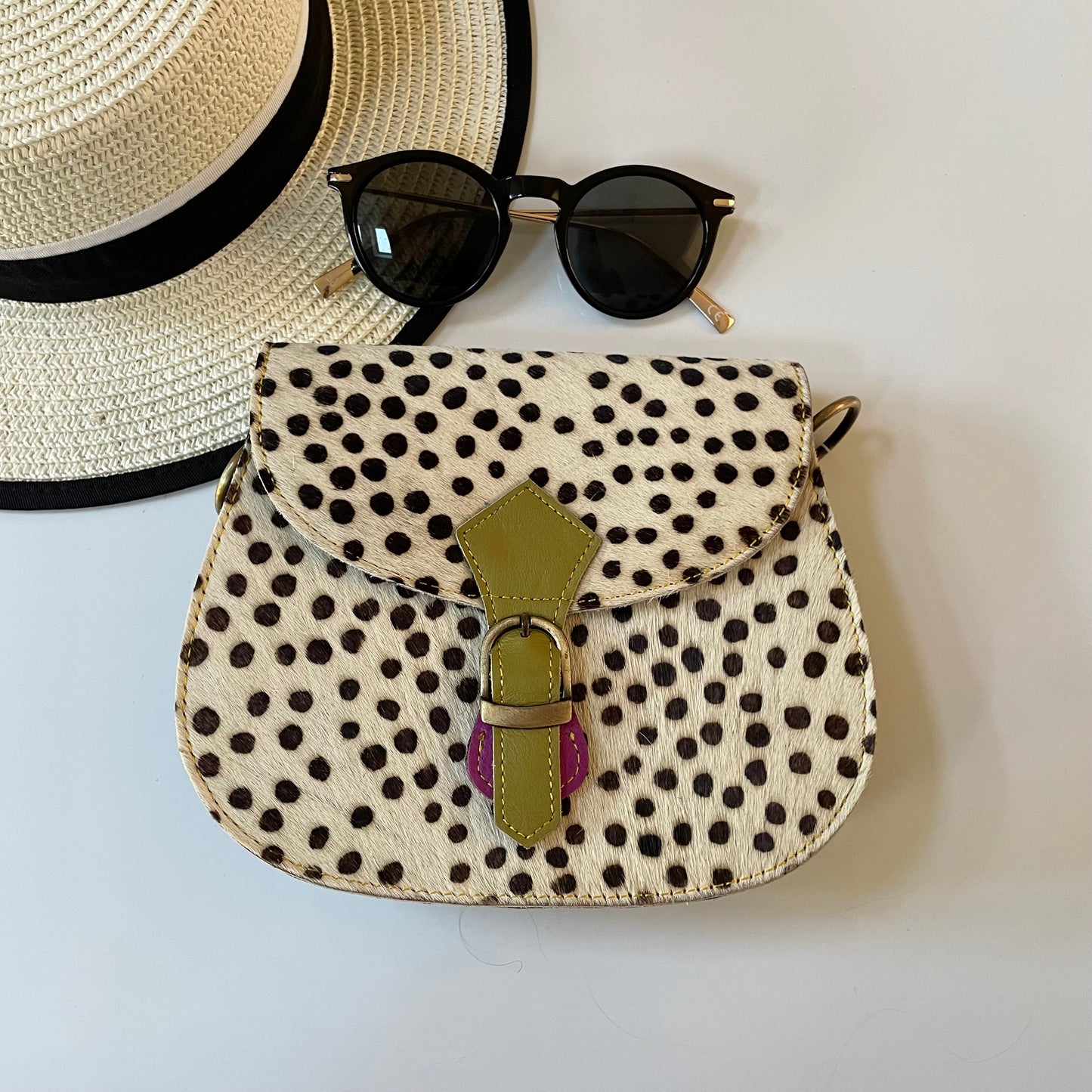 Nephele Tallulah Full Print Bags Unique Handmade Recycled Sustainable Upcycled Leather