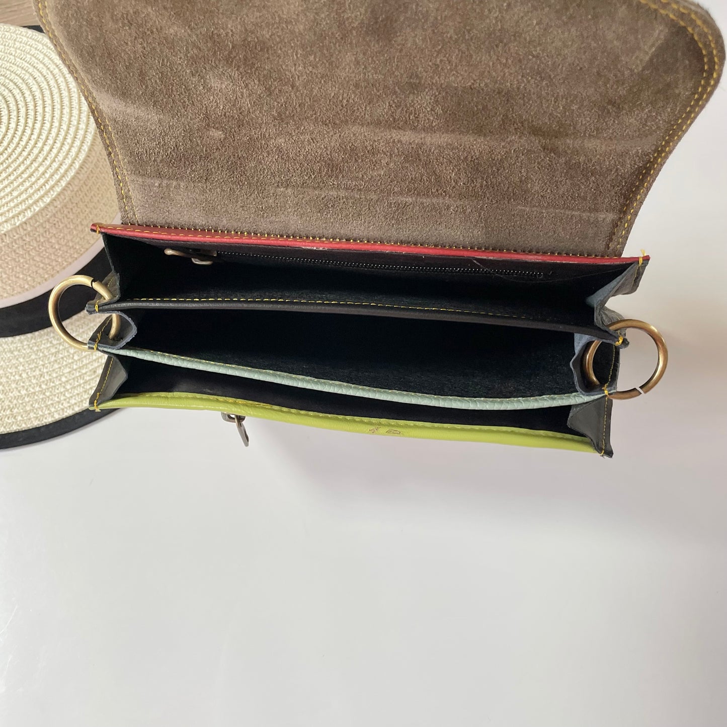OUTLET Nephele Poppy Bag Unique Handmade Recycled Sustainable Leather