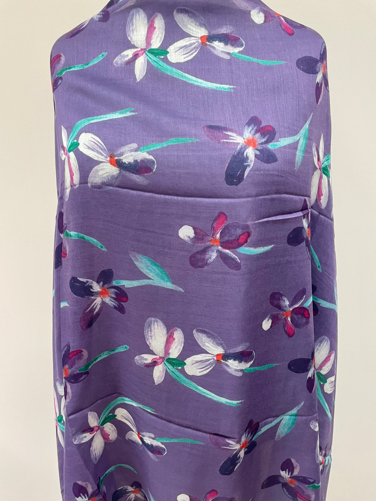 Summer Purple Violets Scarf