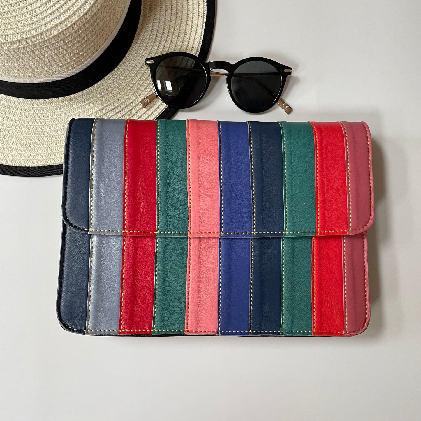 Nephele Luna Bags Unique Handmade Recycled Sustainable Upcycled Leather Rainbow