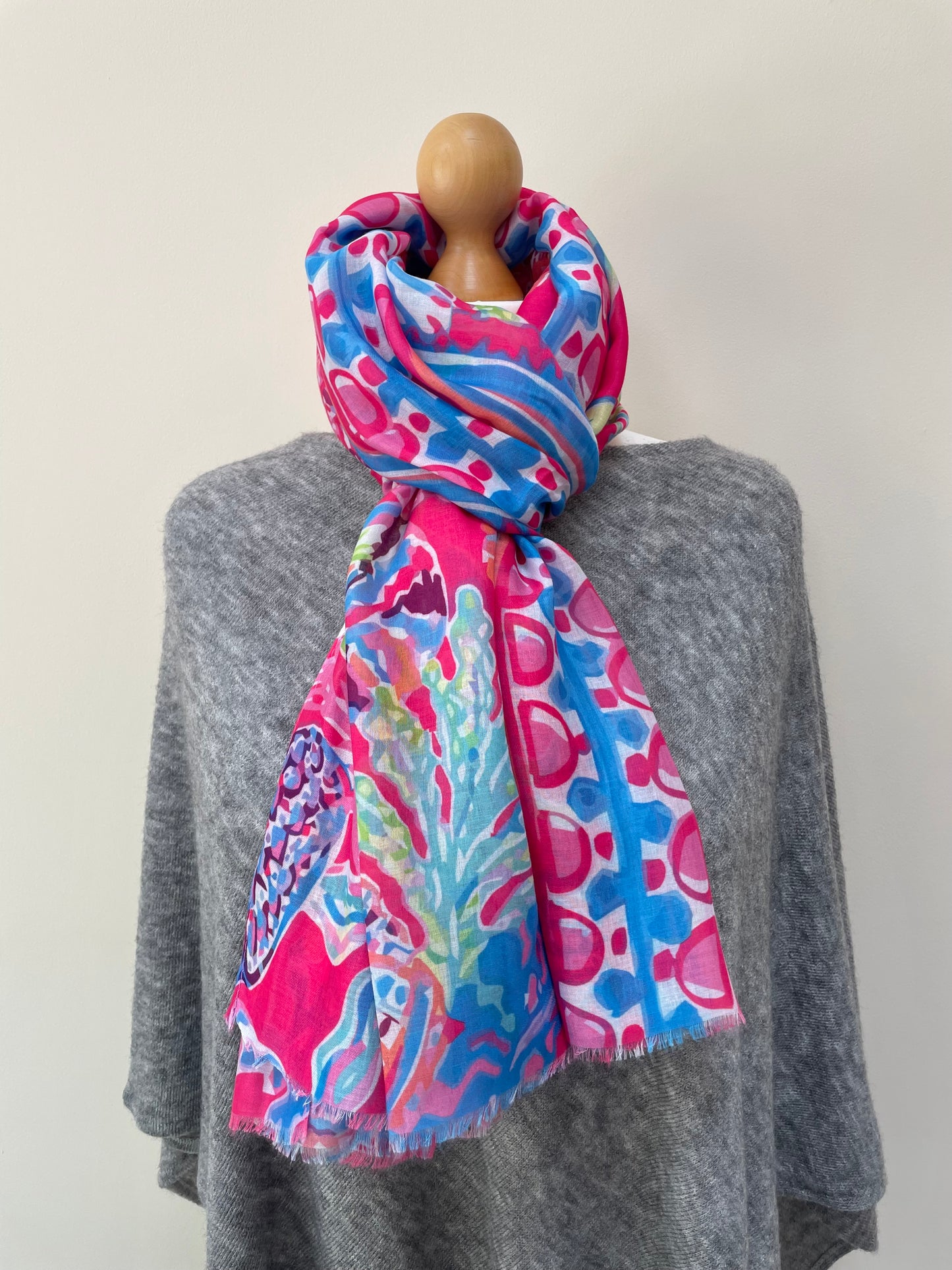 SALE Pink Shell and Starfish Scarf