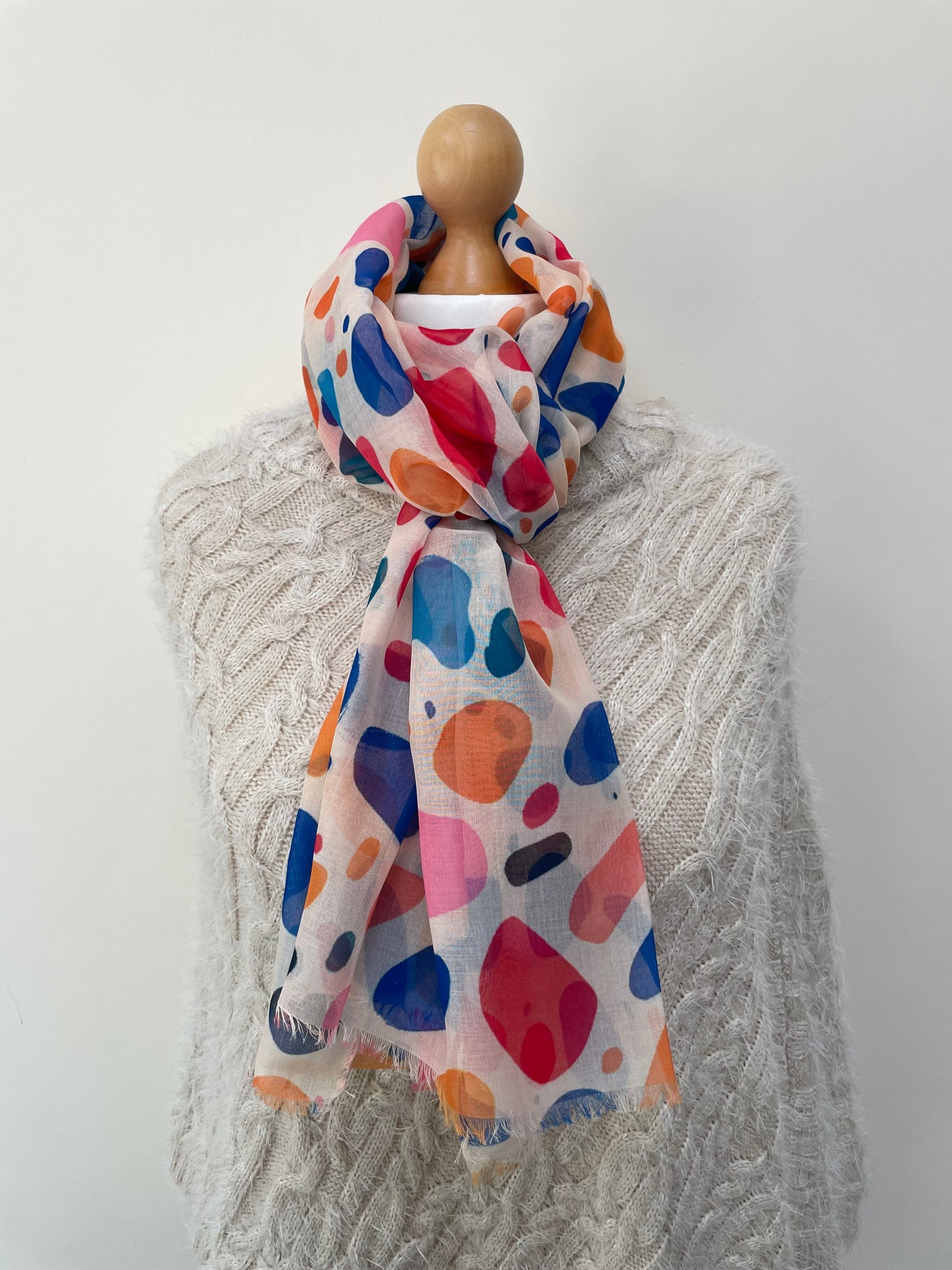 Autumn Colourful Spots Scarf