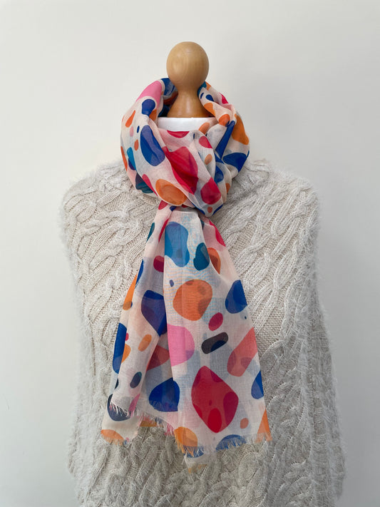 Autumn Colourful Spots Scarf