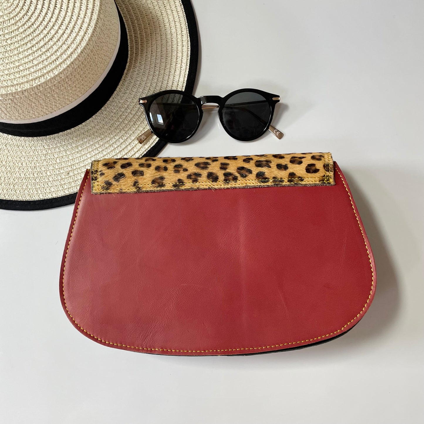 OUTLET Nephele Poppy Bag Unique Handmade Recycled Sustainable Leather