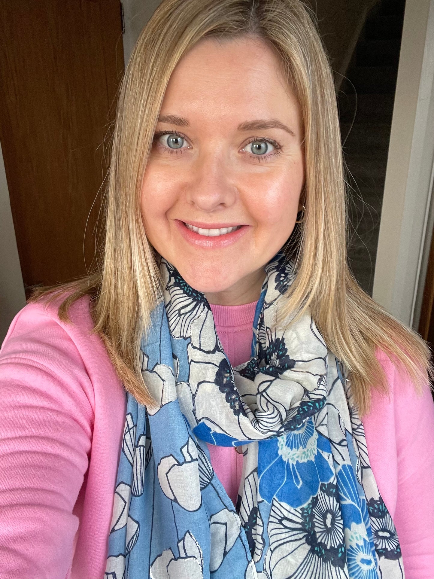 Summer Blue Poppy Scarf