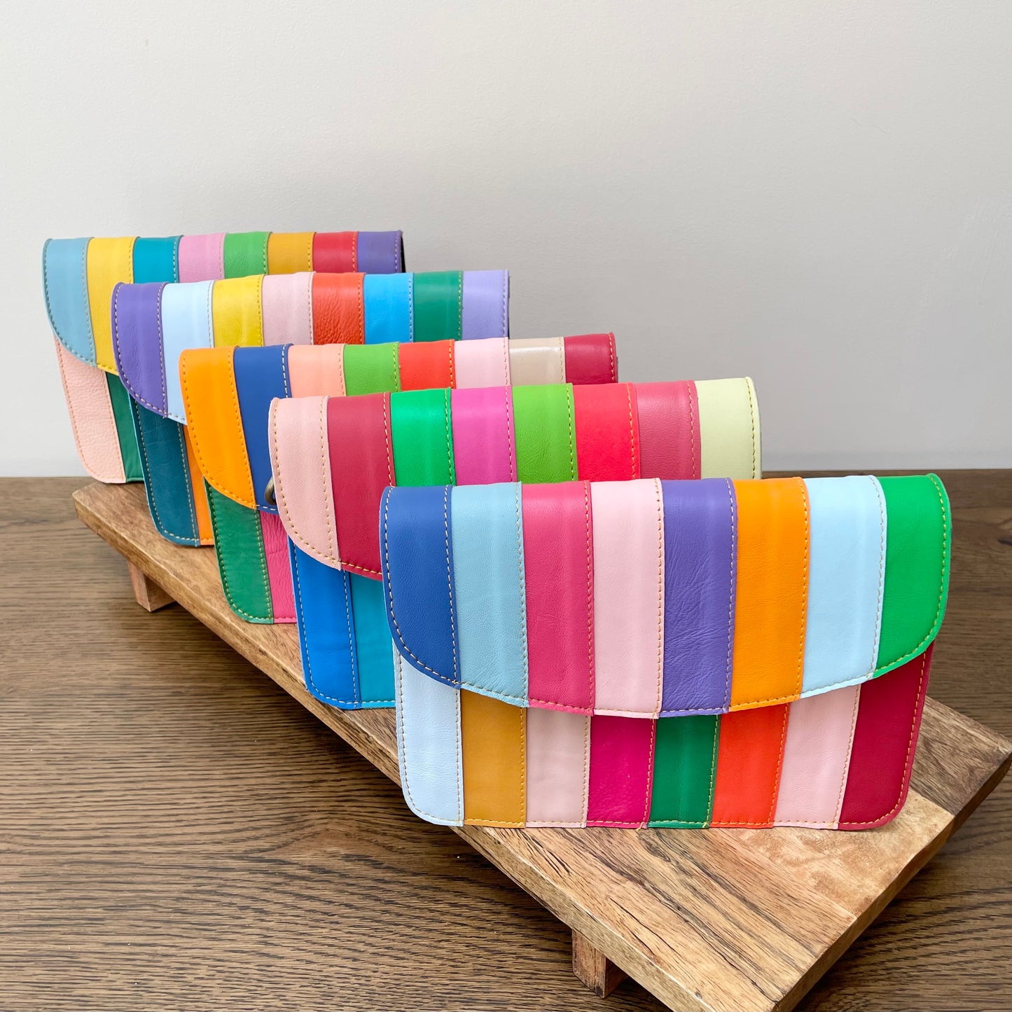 Nephele Lucy Bags Unique Handmade Recycled Sustainable Upcycled Leather Rainbow
