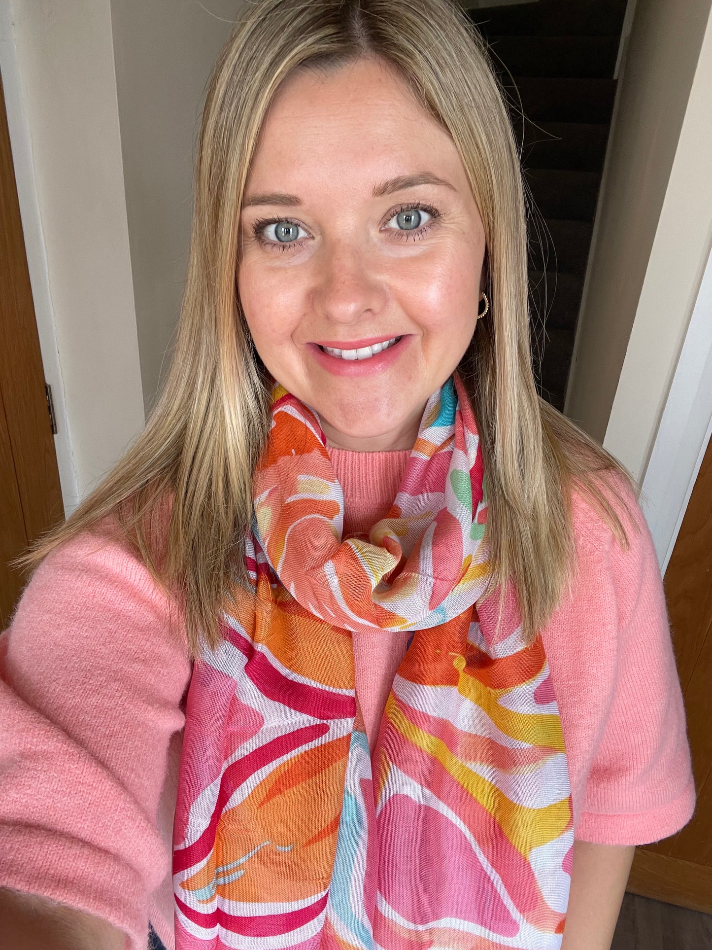 Spring Pink Large Tropical Scarf
