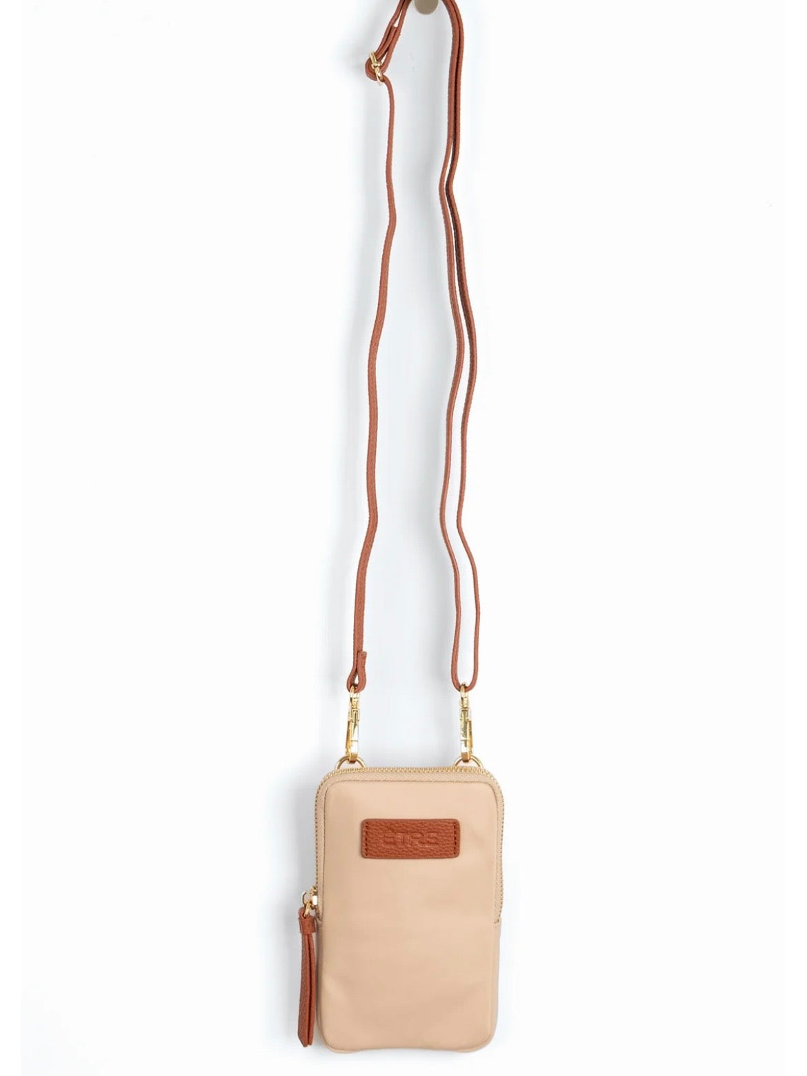 Cream Crossbody Phone Bag - Nylon/PU