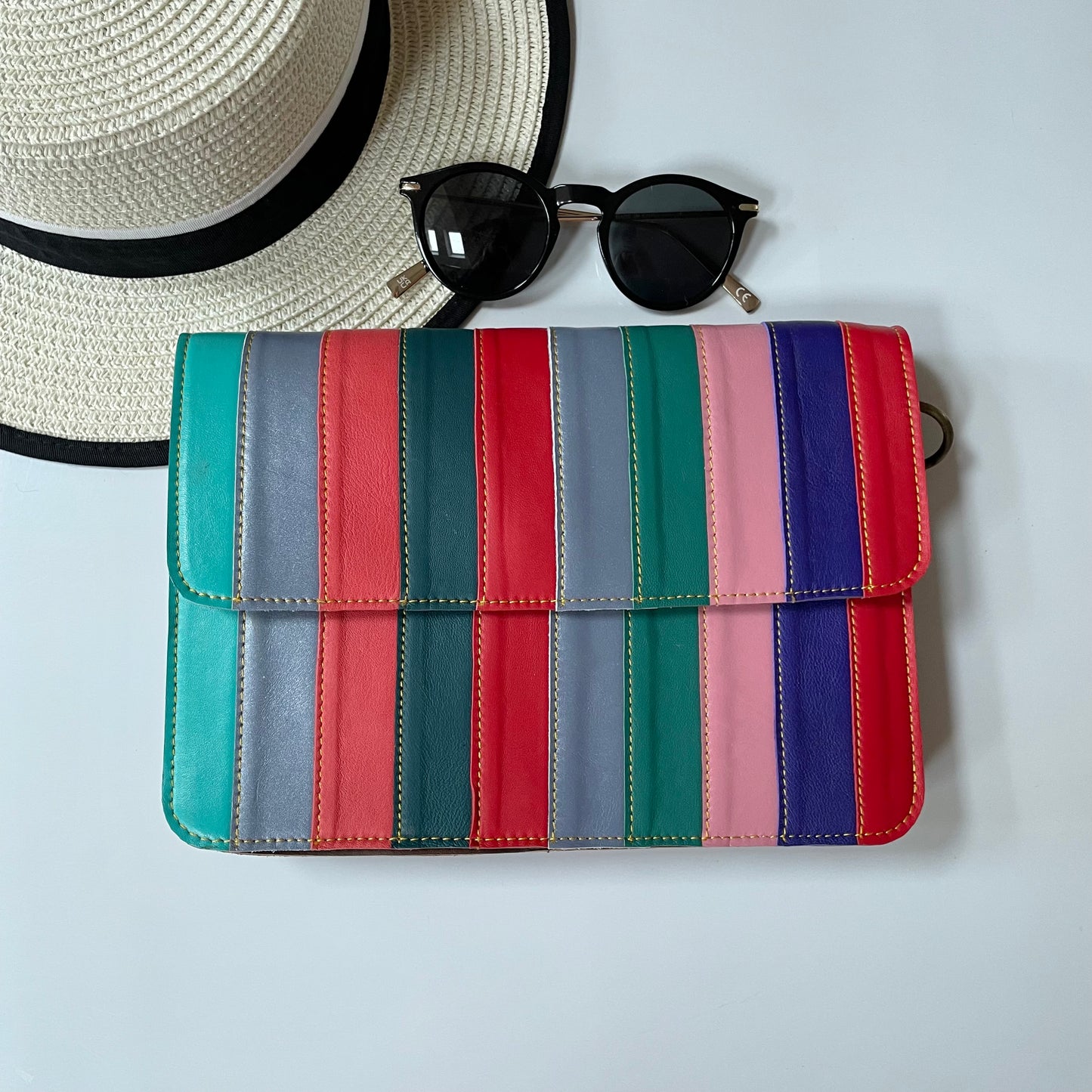 Nephele Luna Bags Unique Handmade Recycled Sustainable Upcycled Leather Rainbow