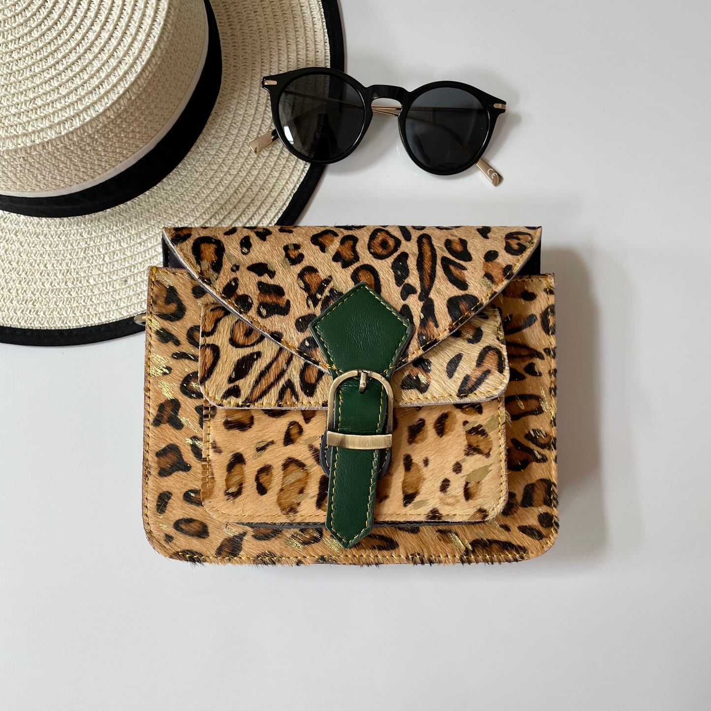 Nephele Kelci Full Print Bags Unique Handmade Recycled Sustainable Upcycled Leather