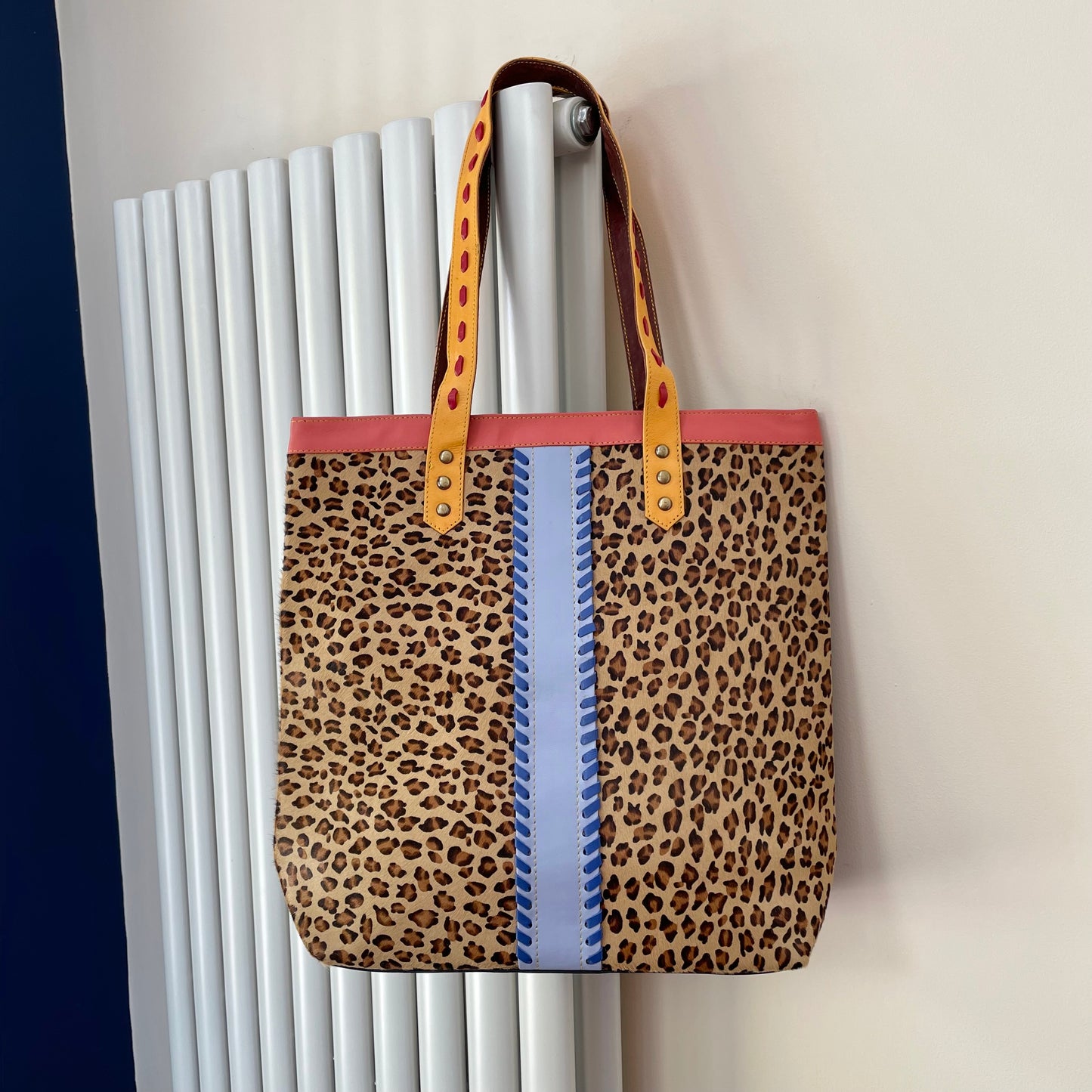 Nephele April Tote Bag Unique Handmade Recycled Sustainable Leather