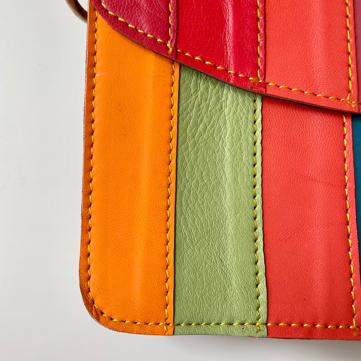 OUTLET Nephele Lucy Bag Unique Handmade Recycled Sustainable Leather Rainbow