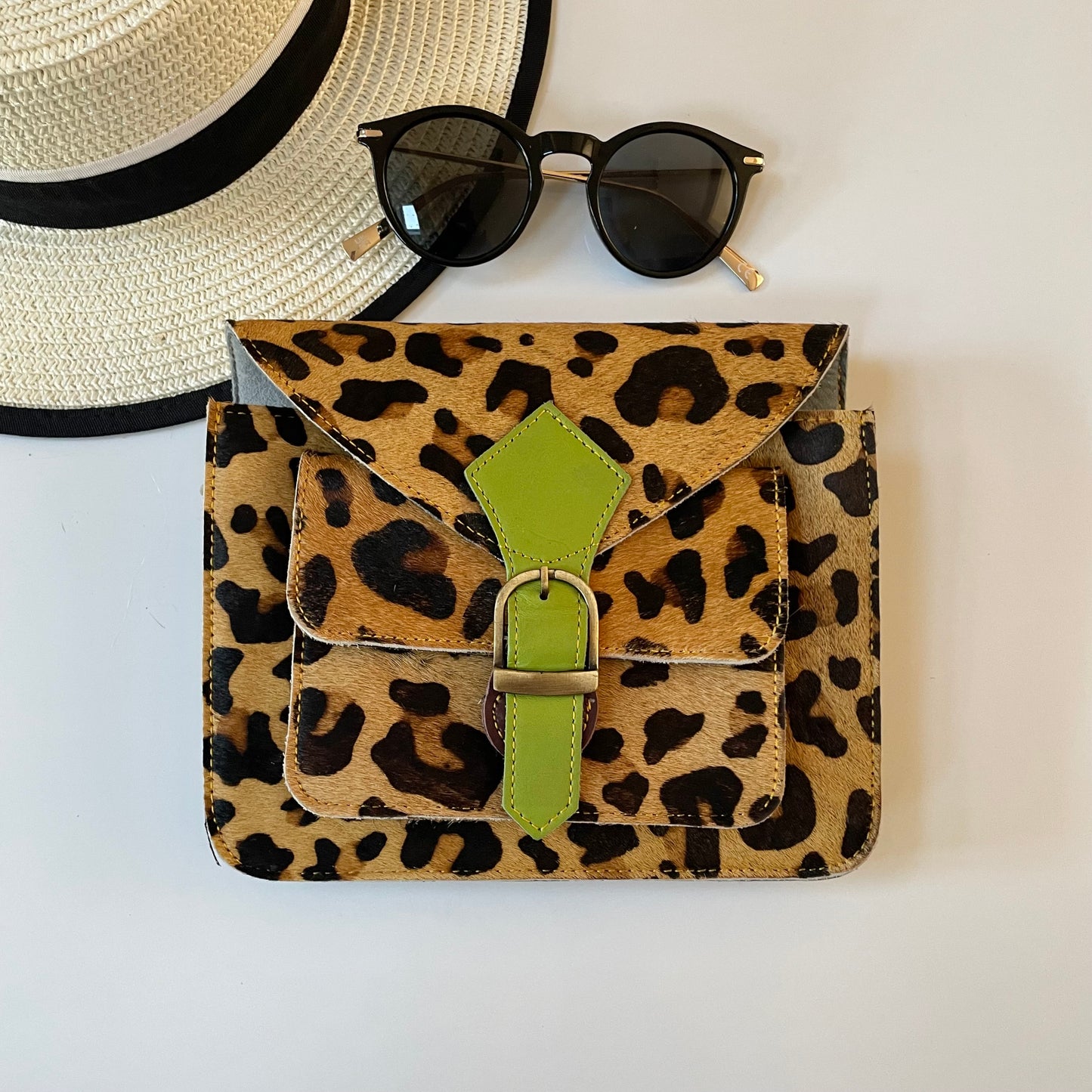 Nephele Kelci Full Print Bags Unique Handmade Recycled Sustainable Upcycled Leather