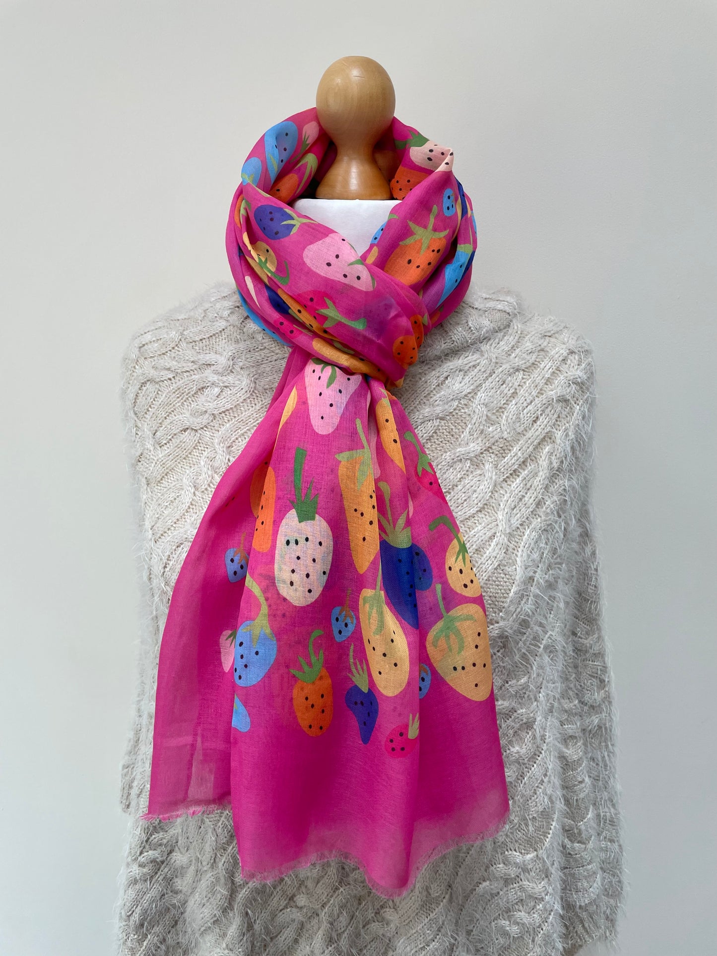 Pink Strawberry Scarf