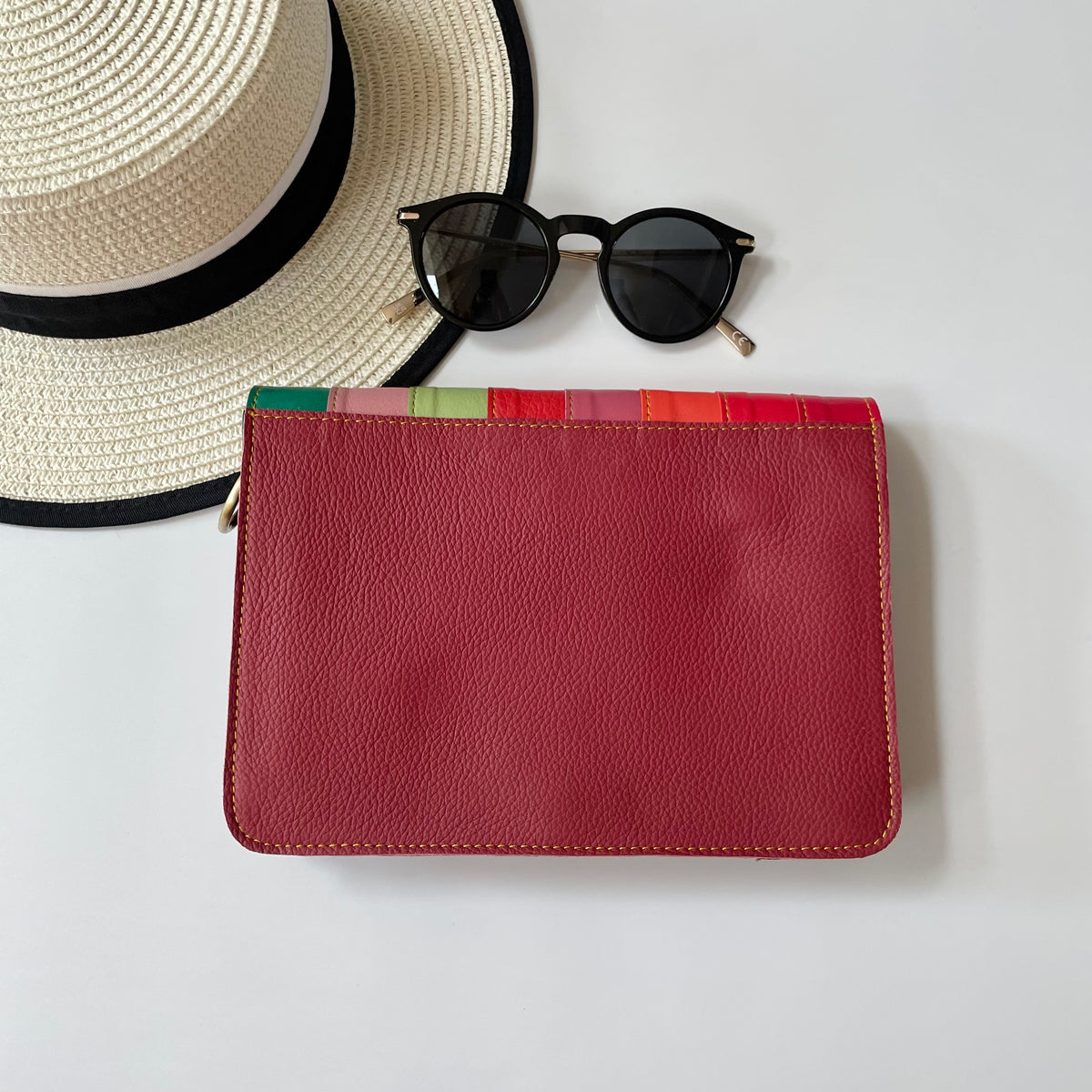 OUTLET Nephele Lucy Bag Unique Handmade Recycled Sustainable Leather Rainbow
