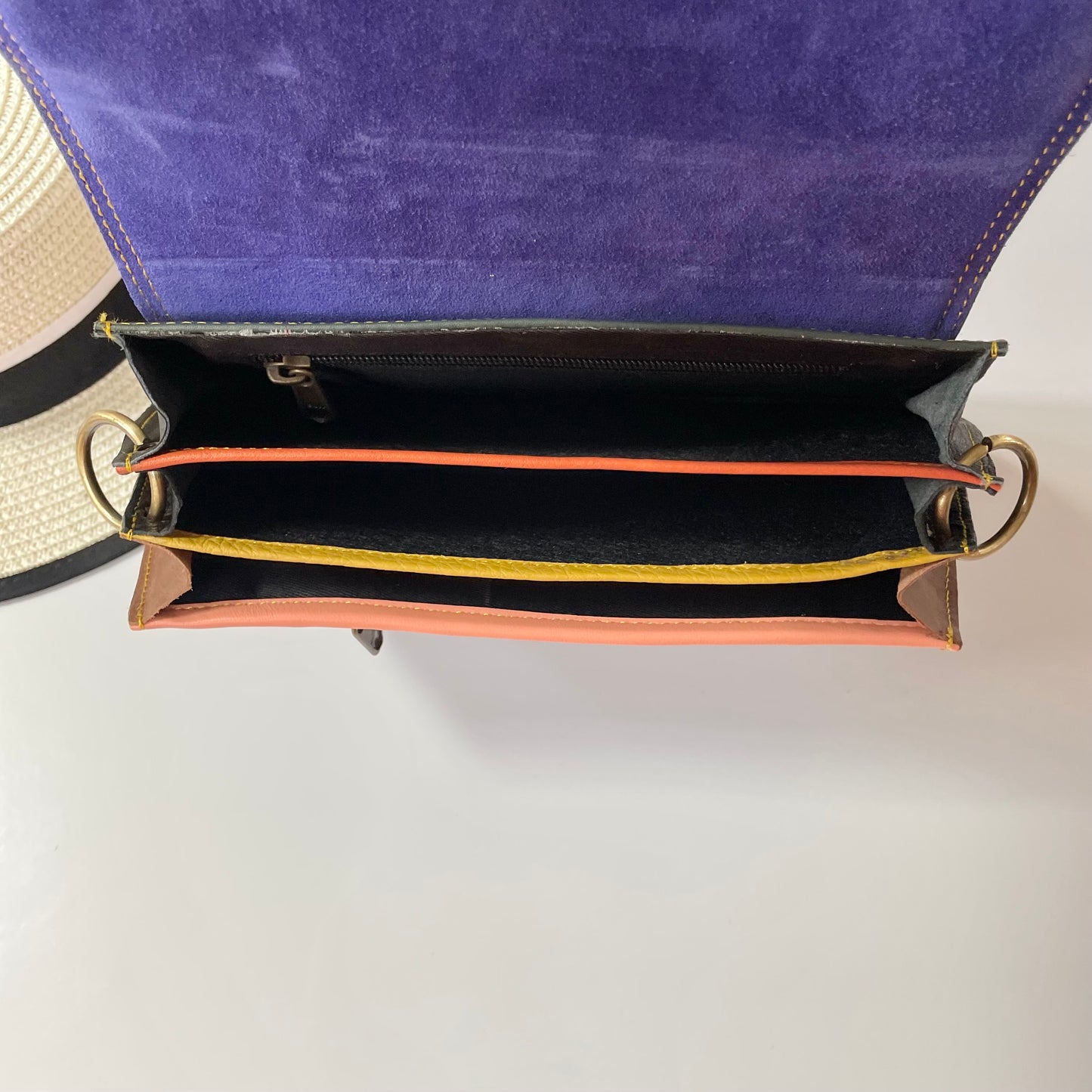 OUTLET Nephele Poppy Bag Unique Handmade Recycled Sustainable Leather