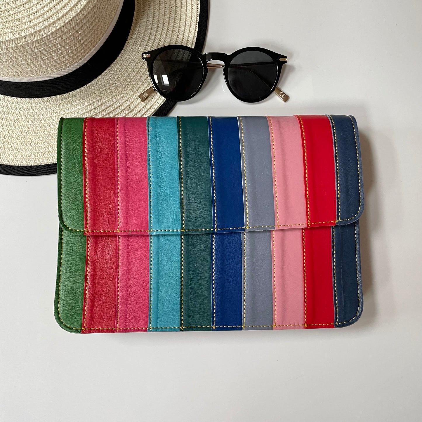 Nephele Luna Bags Unique Handmade Recycled Sustainable Upcycled Leather Rainbow