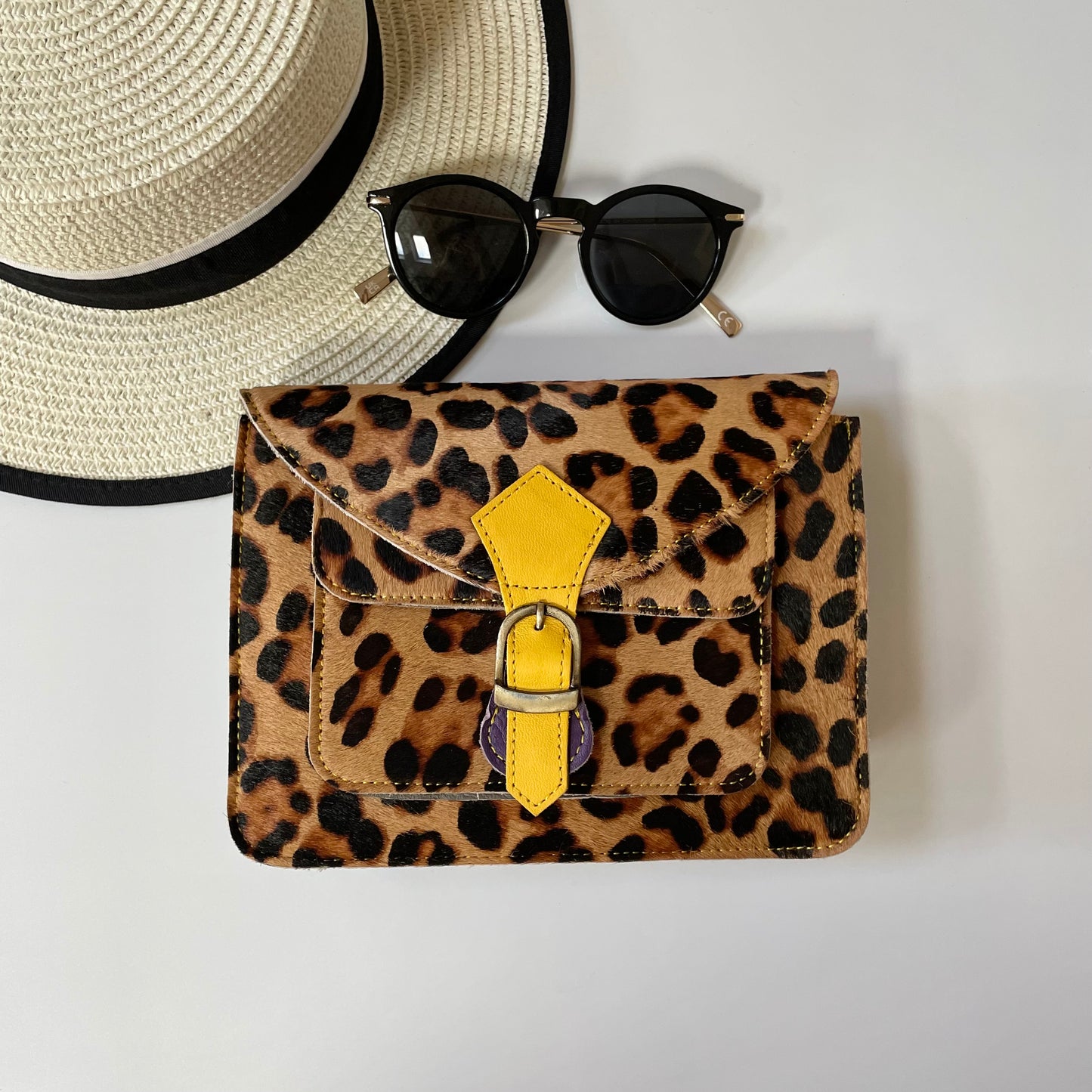 Nephele Kelci Full Print Bags Unique Handmade Recycled Sustainable Upcycled Leather
