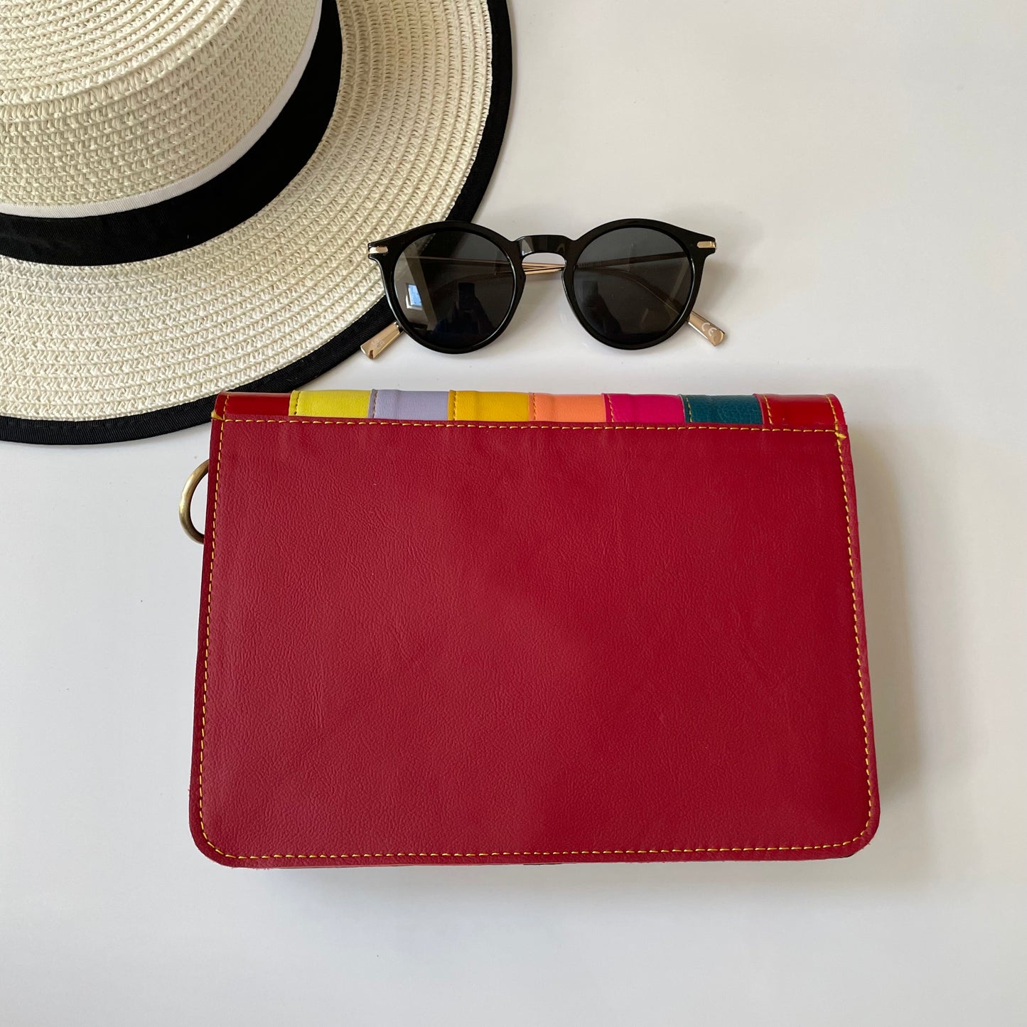 OUTLET Nephele Lucy Bag Unique Handmade Recycled Sustainable Leather Rainbow